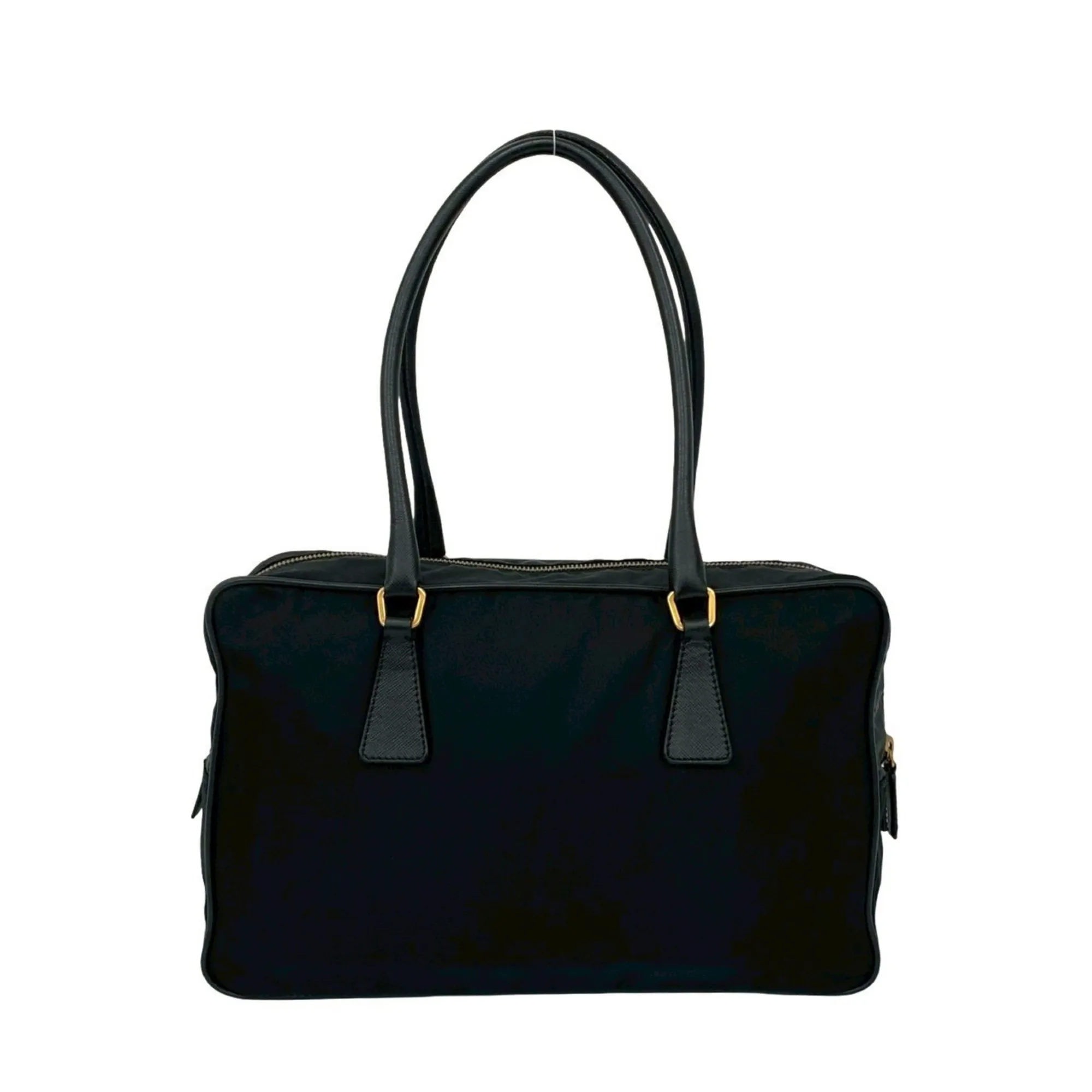 PRADA Black Leather Saffiano Tote Bag