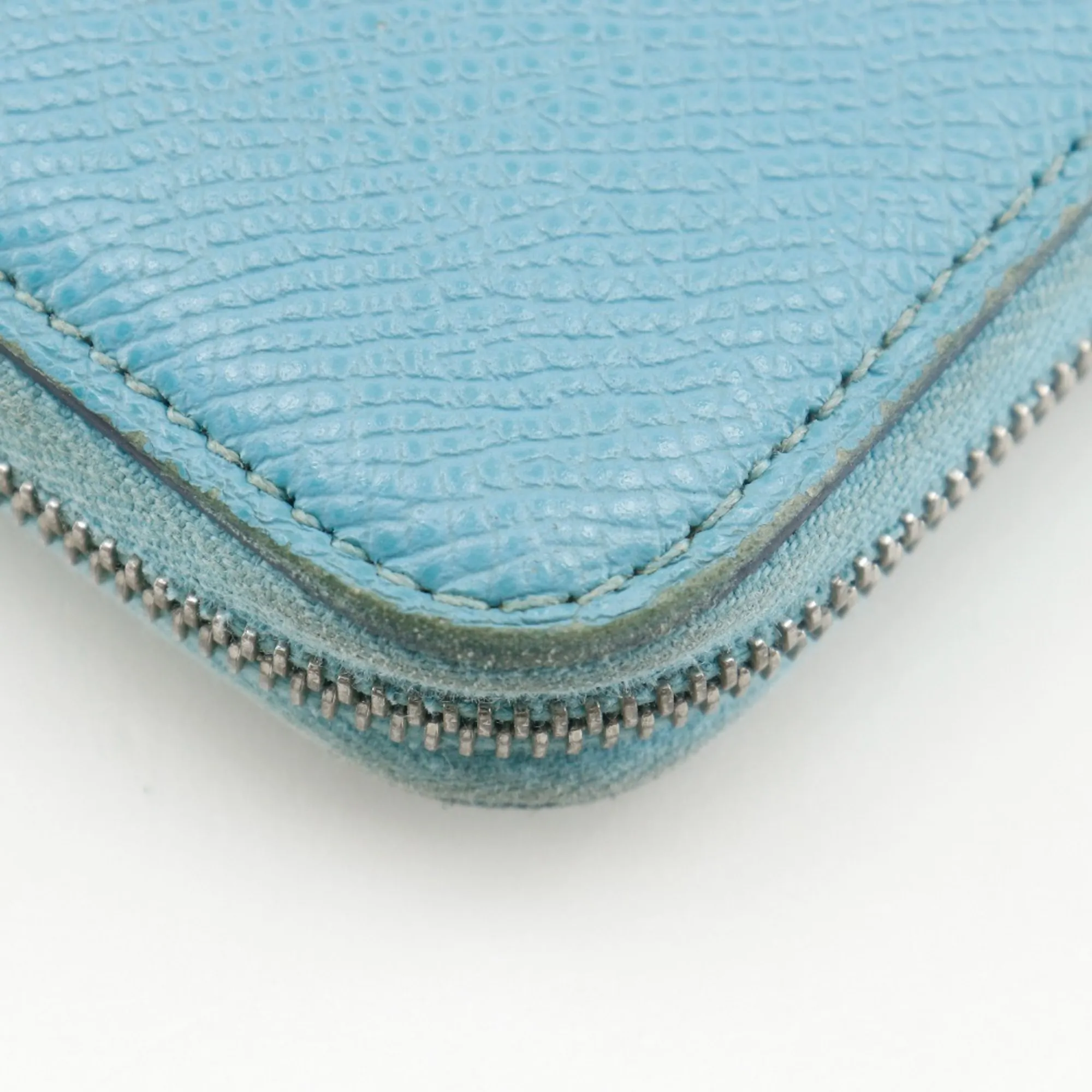 HERMES Blue Leather Wallet