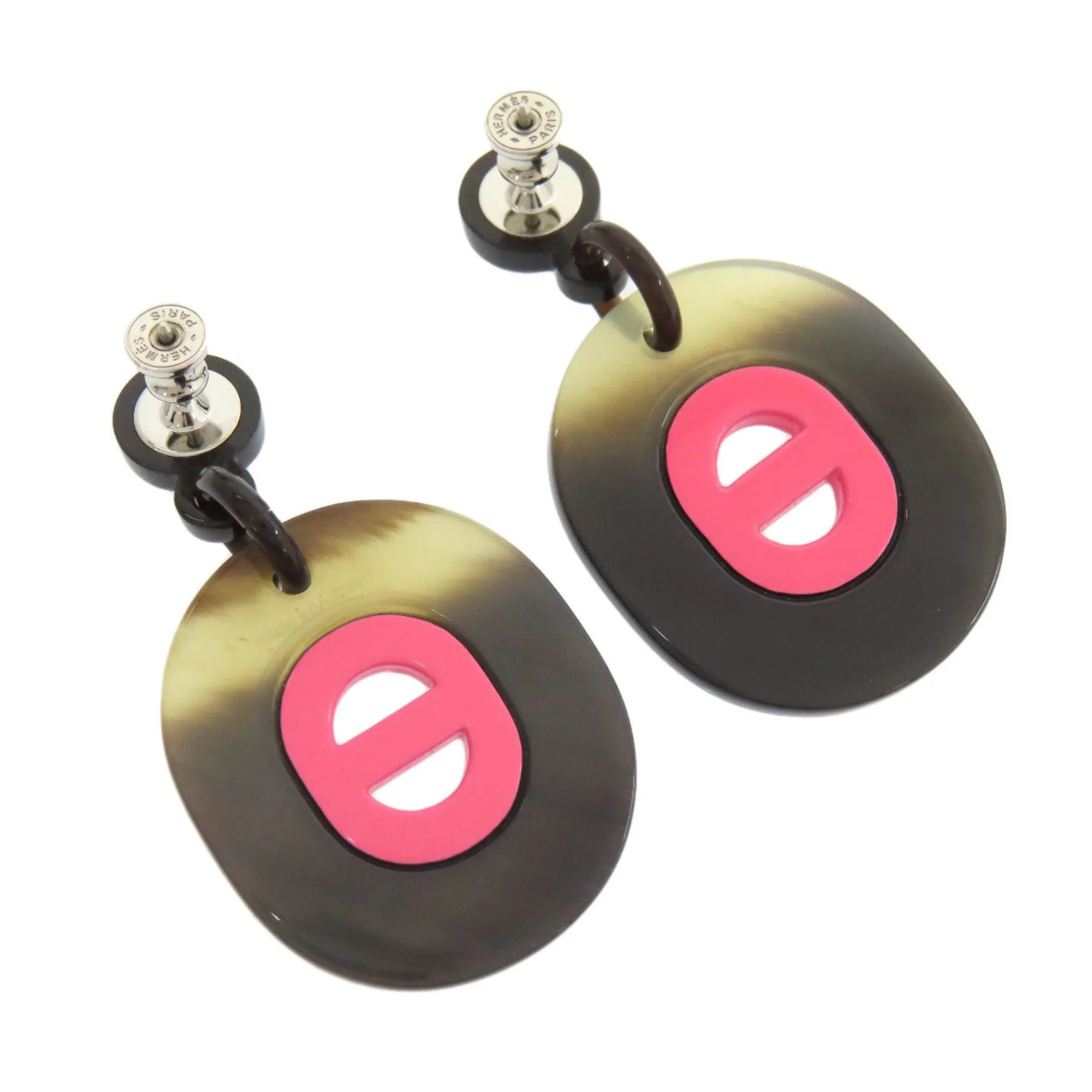 HERMES Brown Earrings