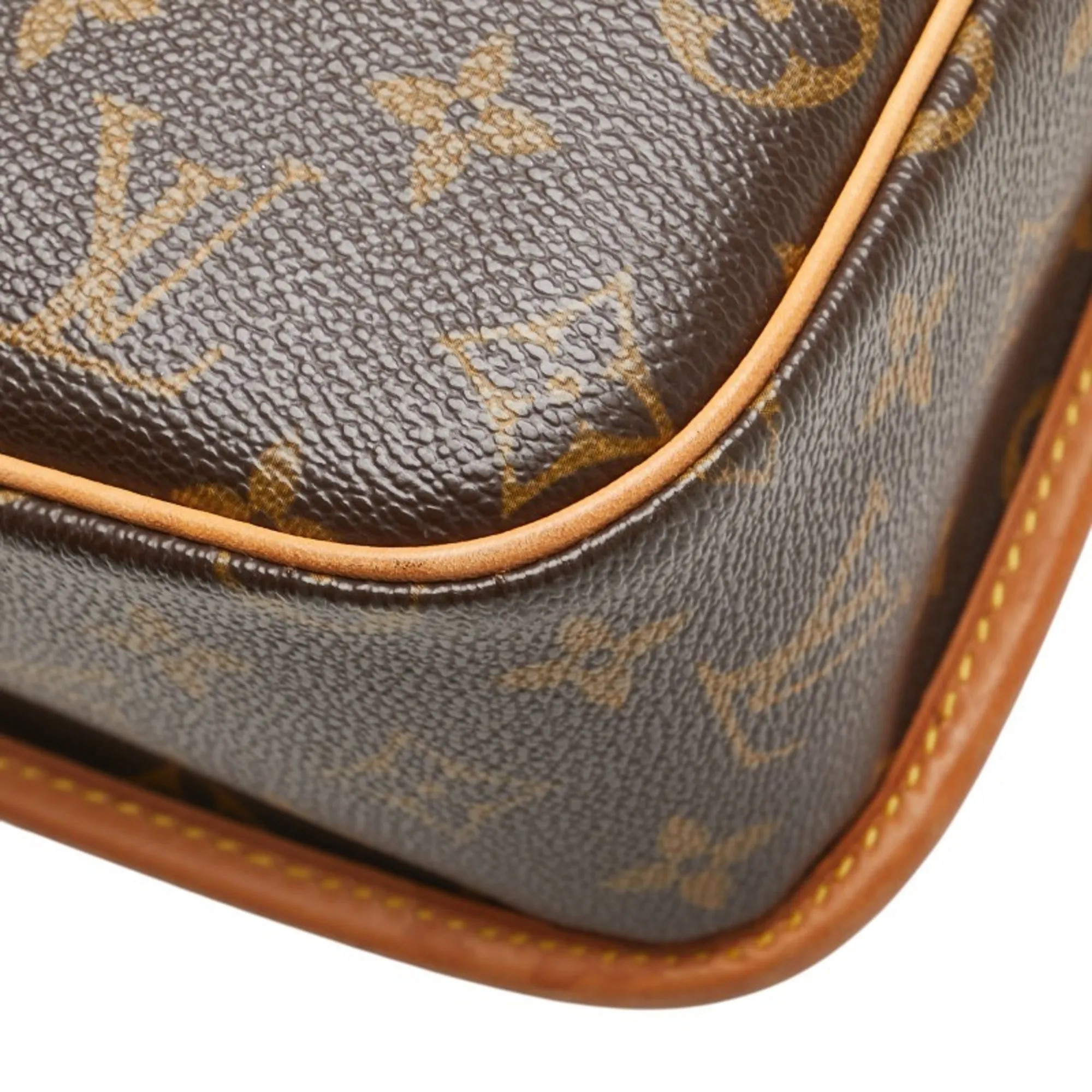 LOUIS VUITTON Brown Monogram Leather Shoulder Bag