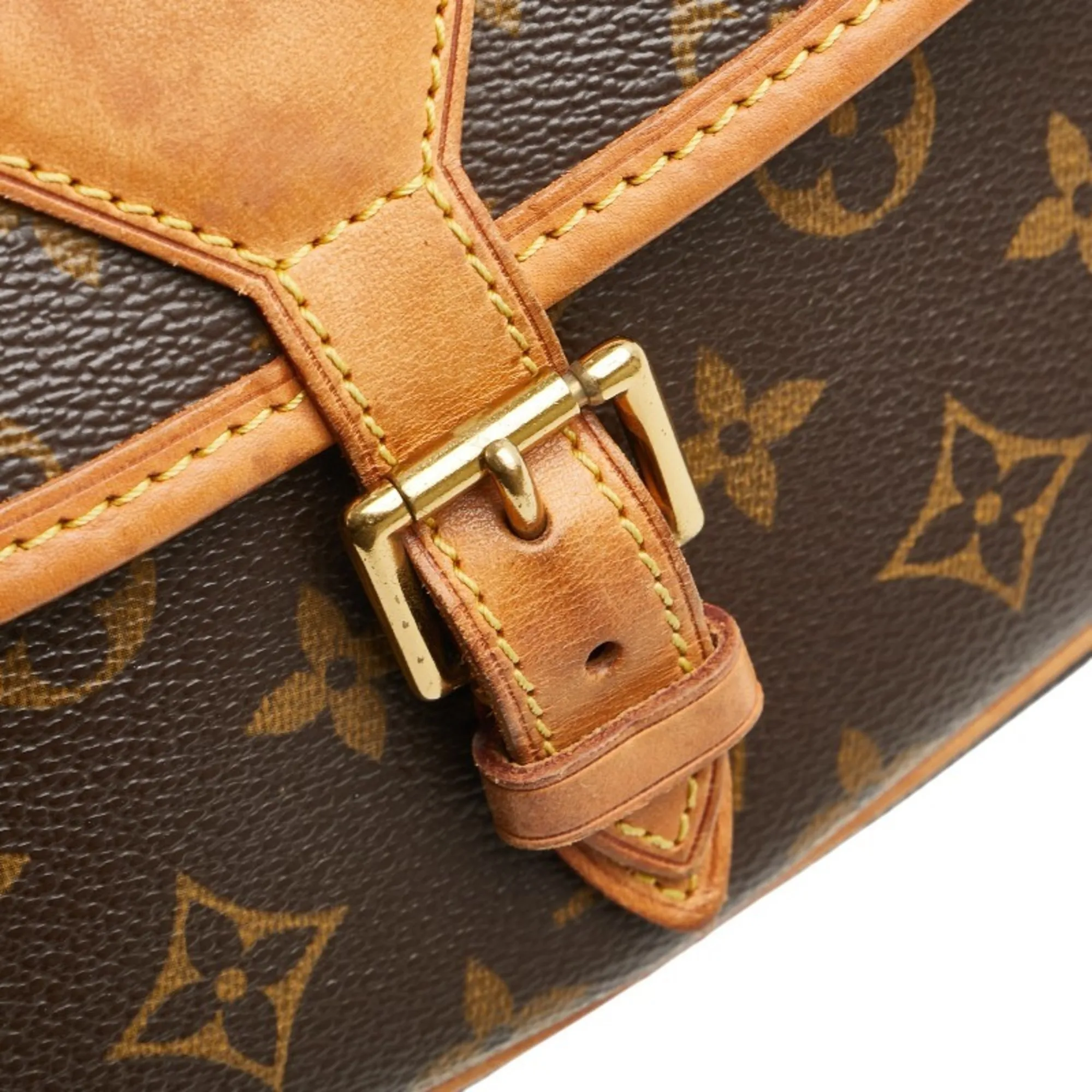 LOUIS VUITTON Brown Monogram Leather Shoulder Bag