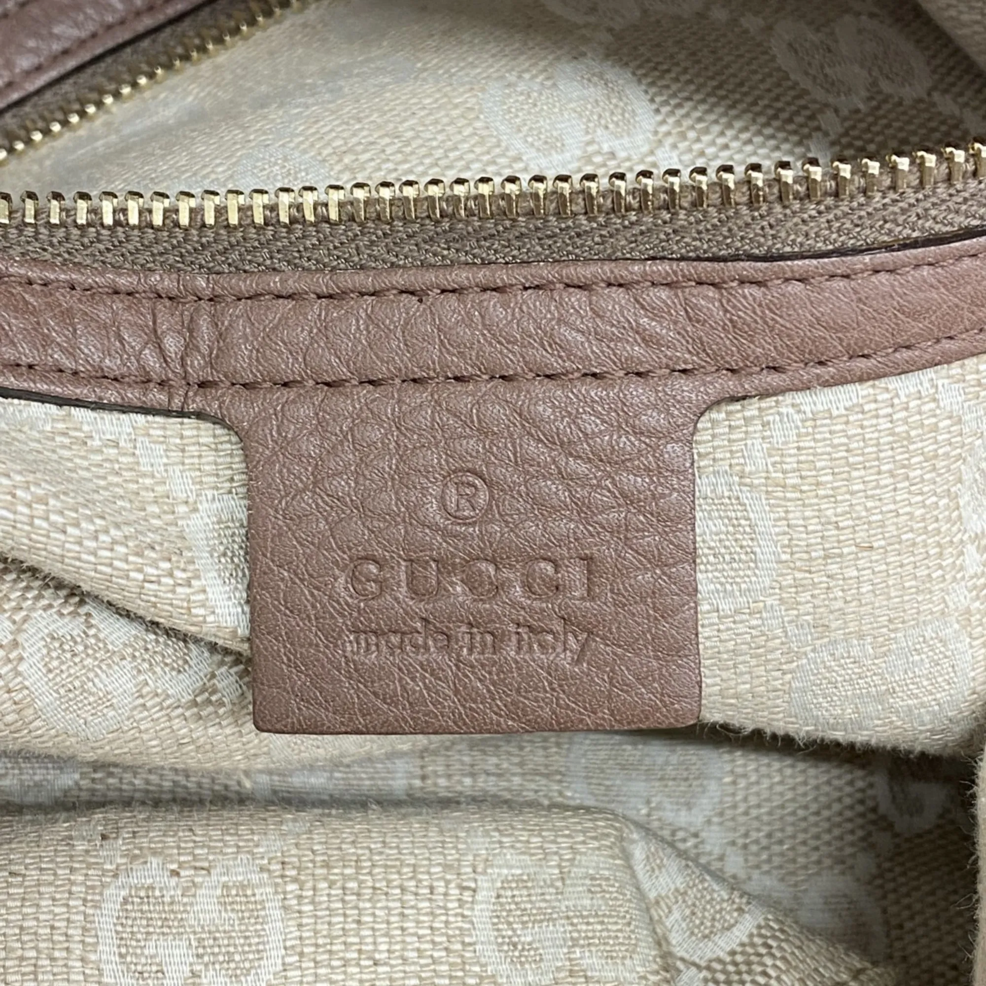 GUCCI Brown Leather Bamboo Bag