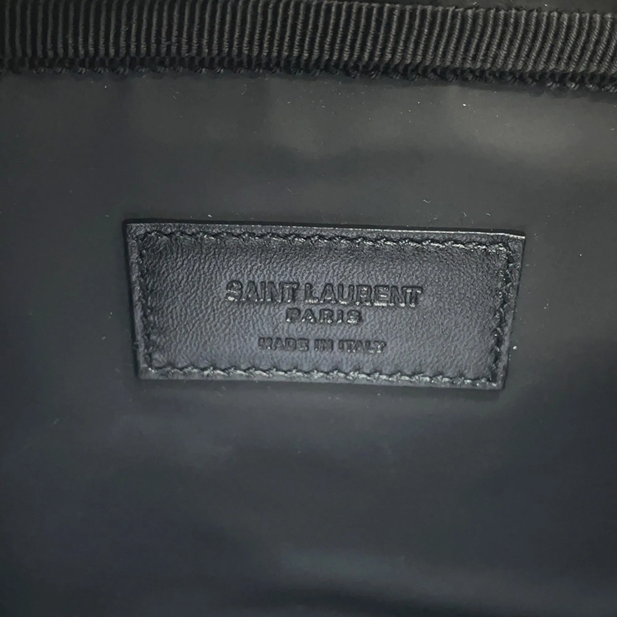 YVES SAINT LAURENT Black Leather Clutch Bag