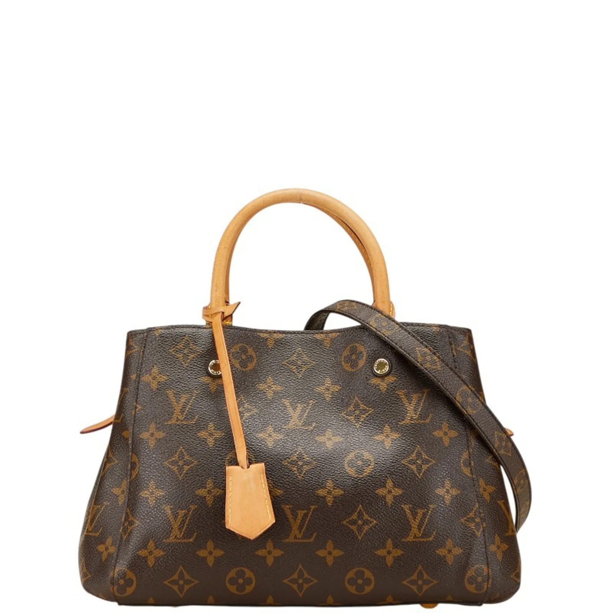 LOUIS VUITTON Brown Monogram Leather Shoulder Bag