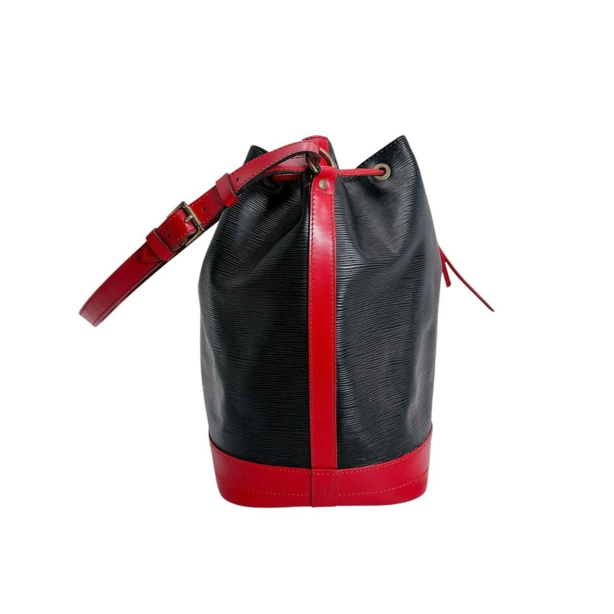 LOUIS VUITTON Black Leather Shoulder Bag