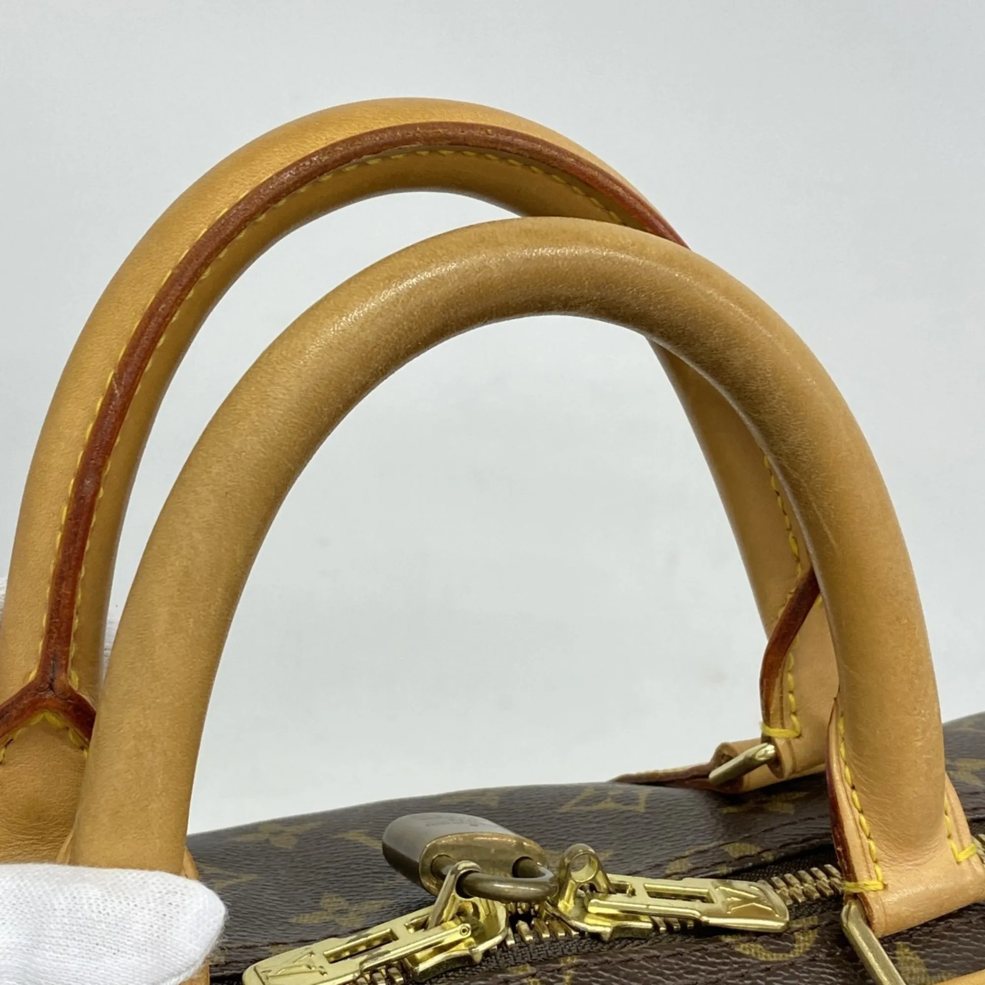 LOUIS VUITTON Brown Monogram Keepall Bandouliere 55 Boston Bag