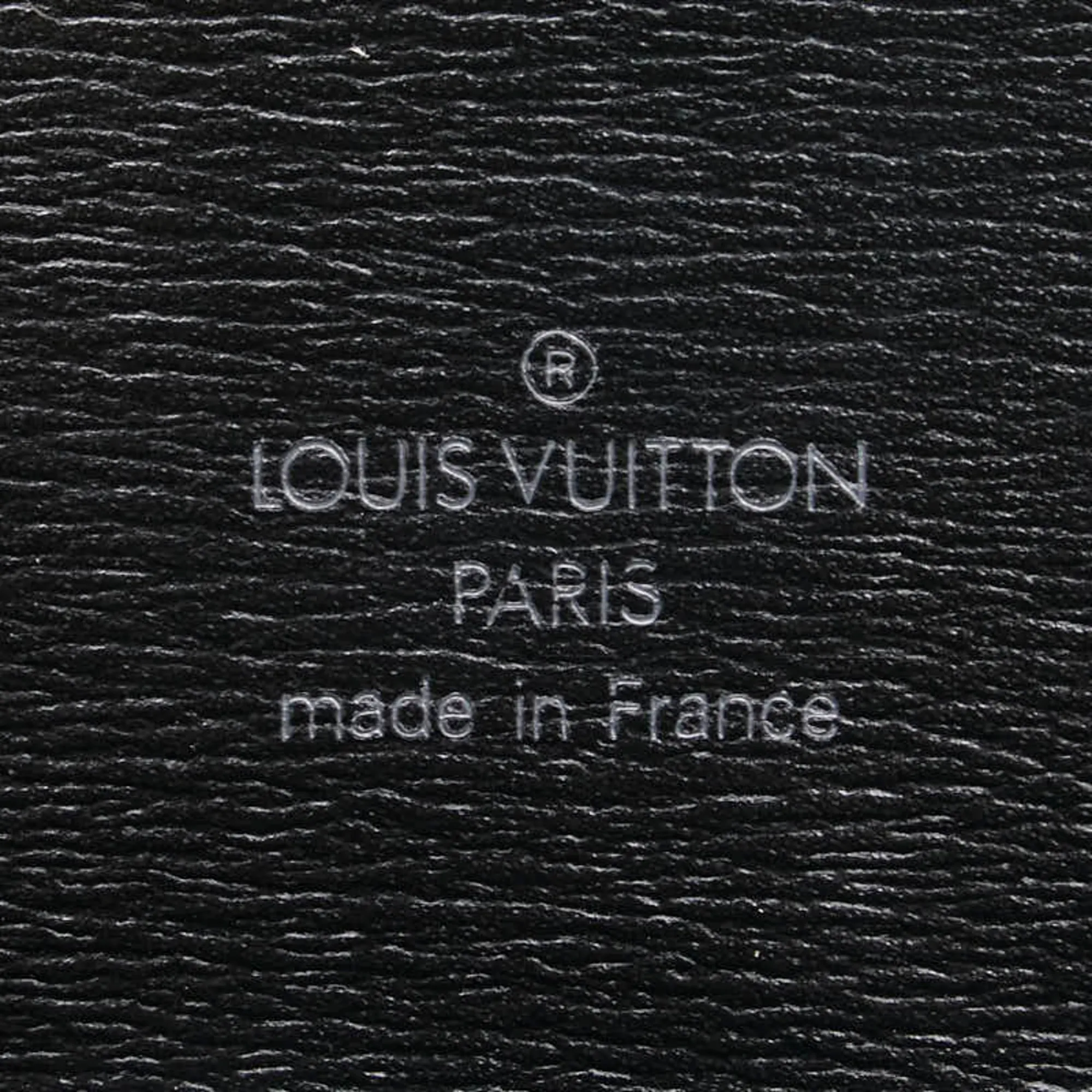 LOUIS VUITTON Black Leather Shoulder Bag