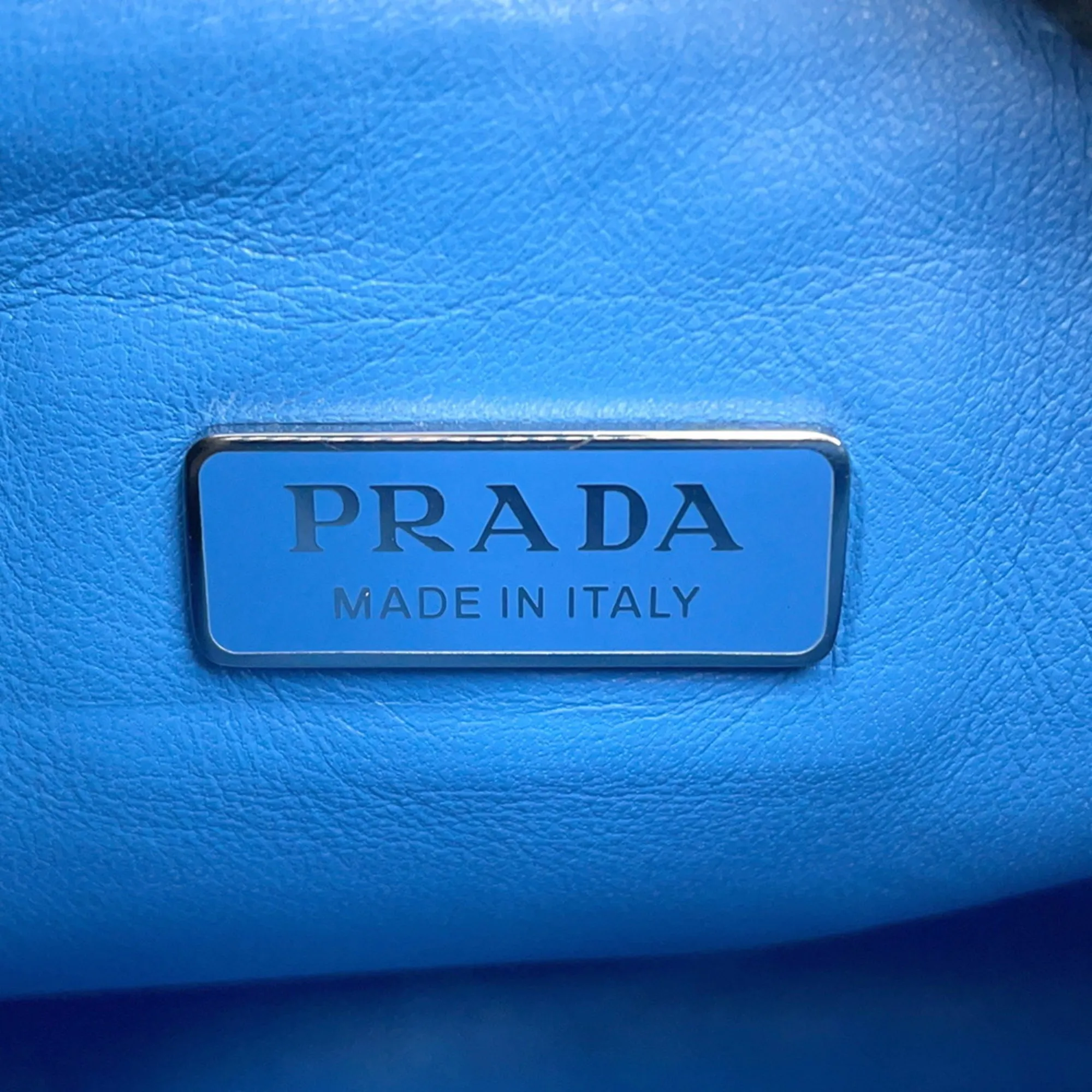 PRADA Blue Leather Shoulder Bag