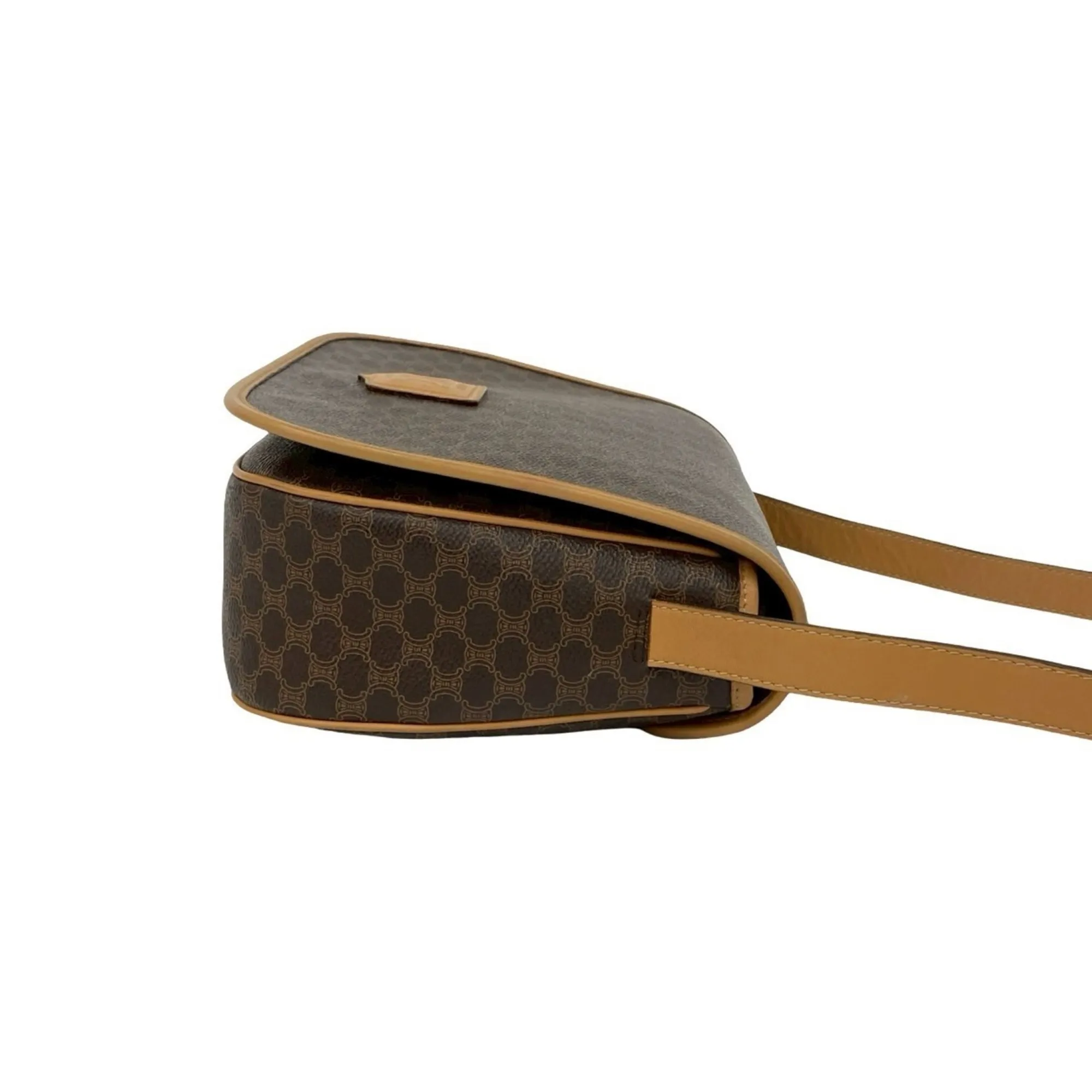 CELINE Brown Leather Shoulder Bag