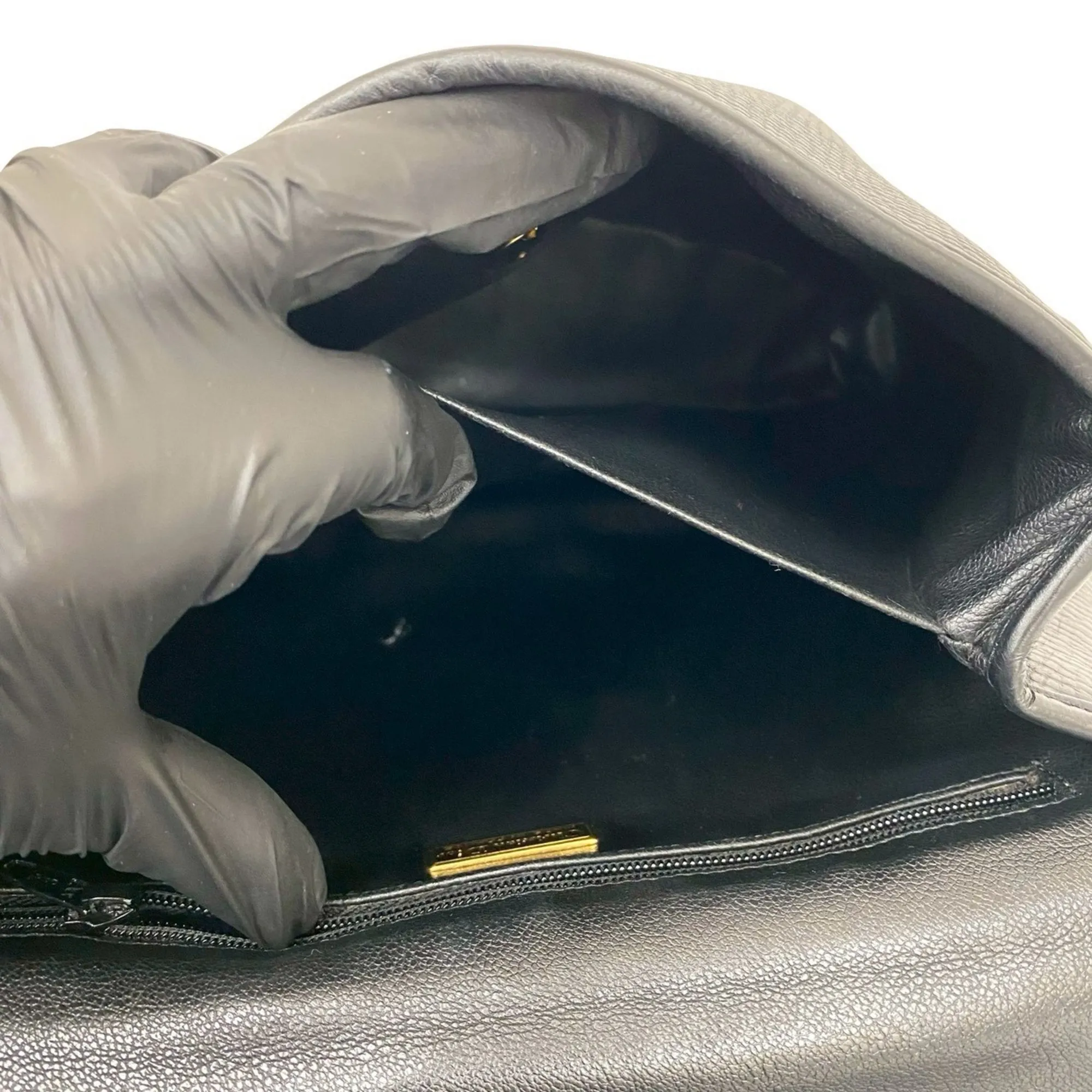 DIOR Black Leather Tote Bag