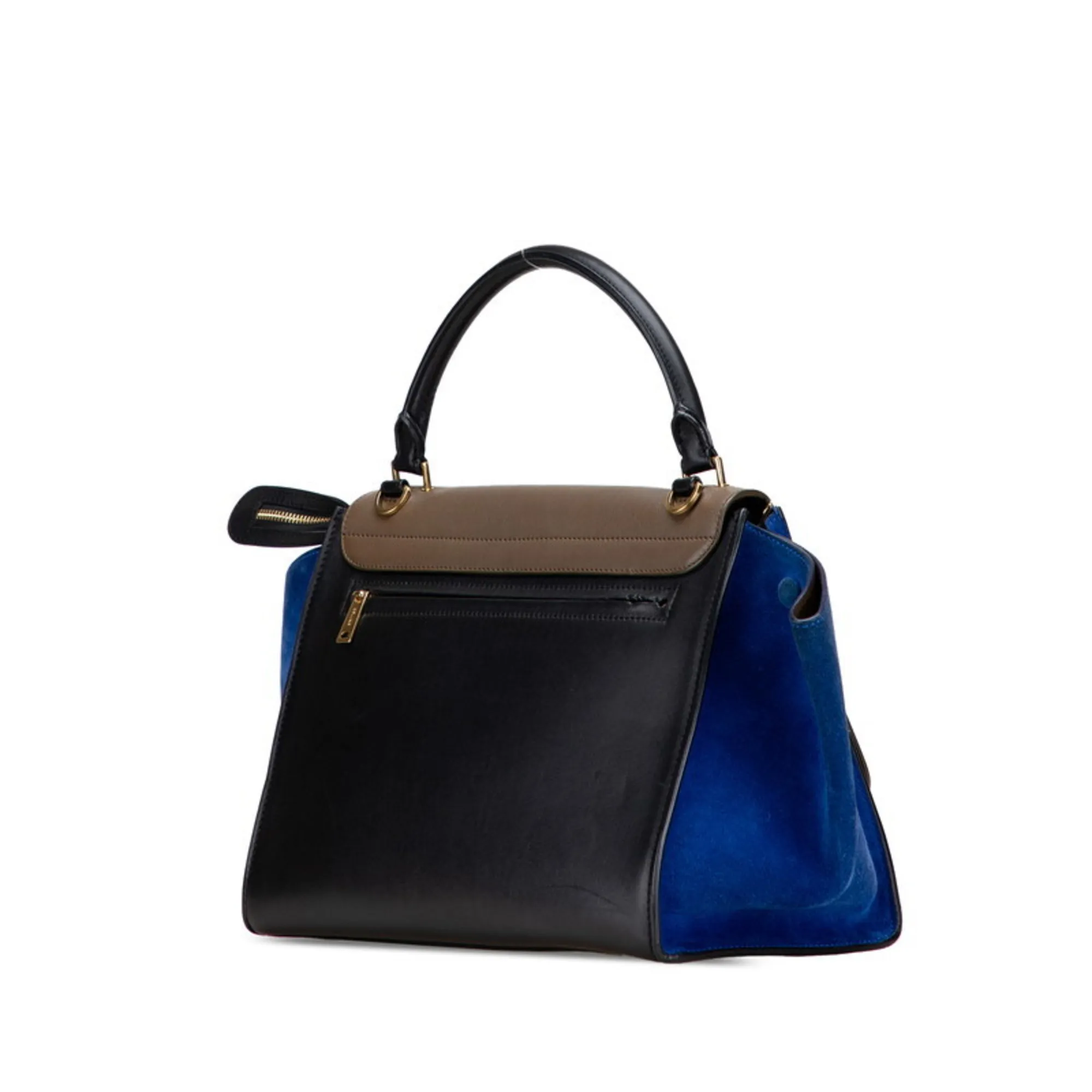 CELINE Black Leather Shoulder Bag
