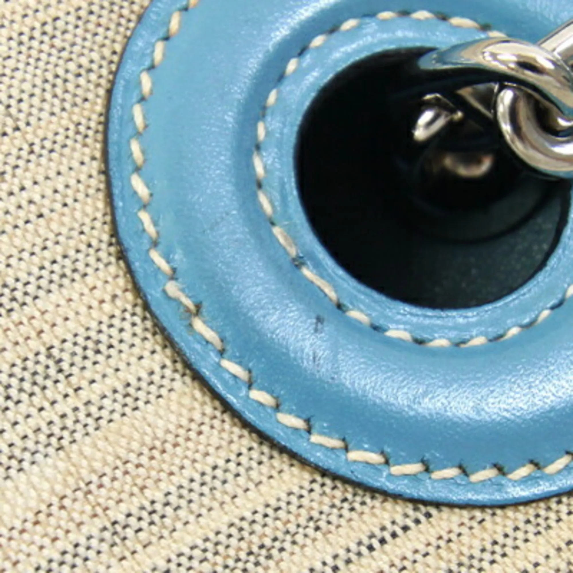 HERMES Blue Leather Shoulder Bag