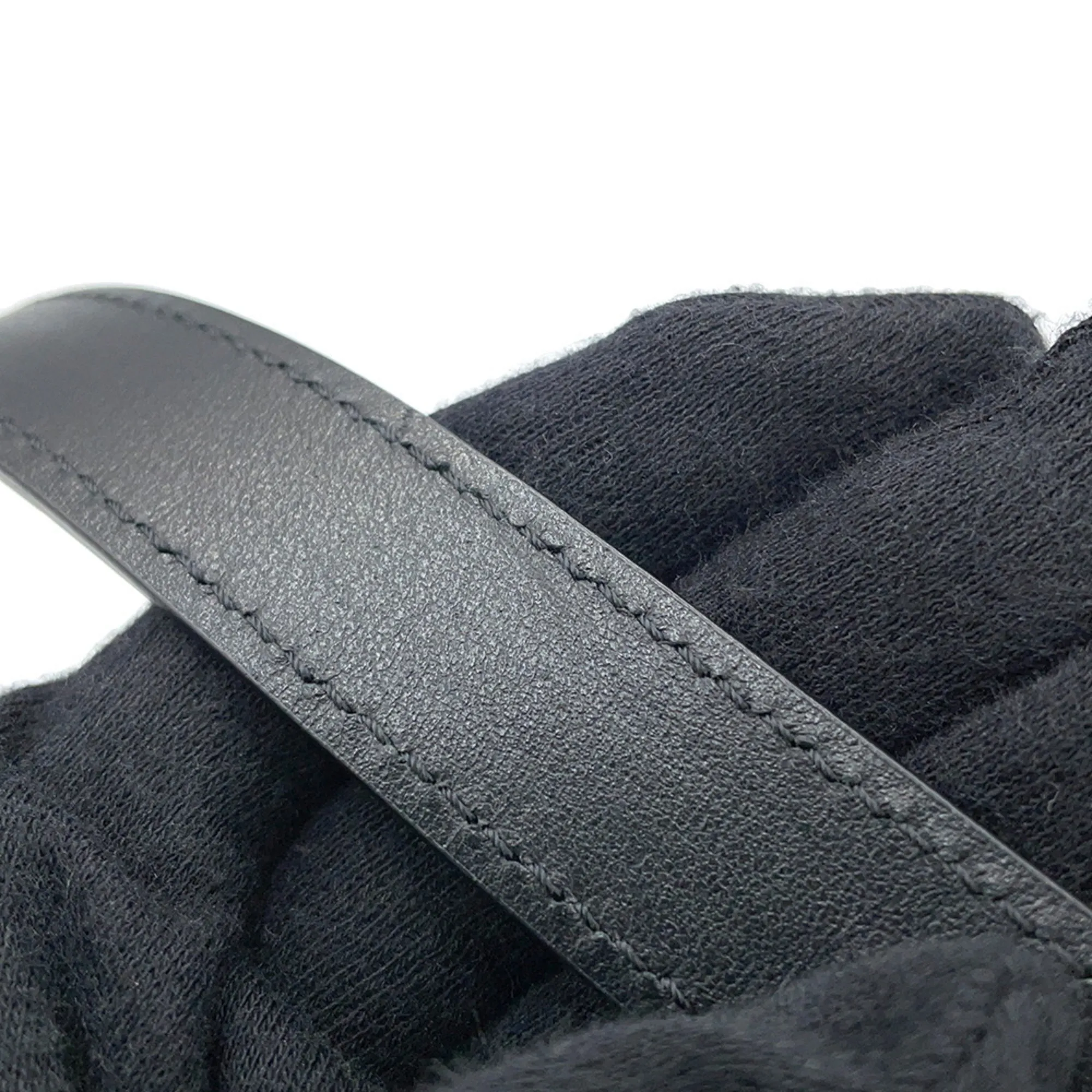 VERSACE Black Leather Shoulder Bag