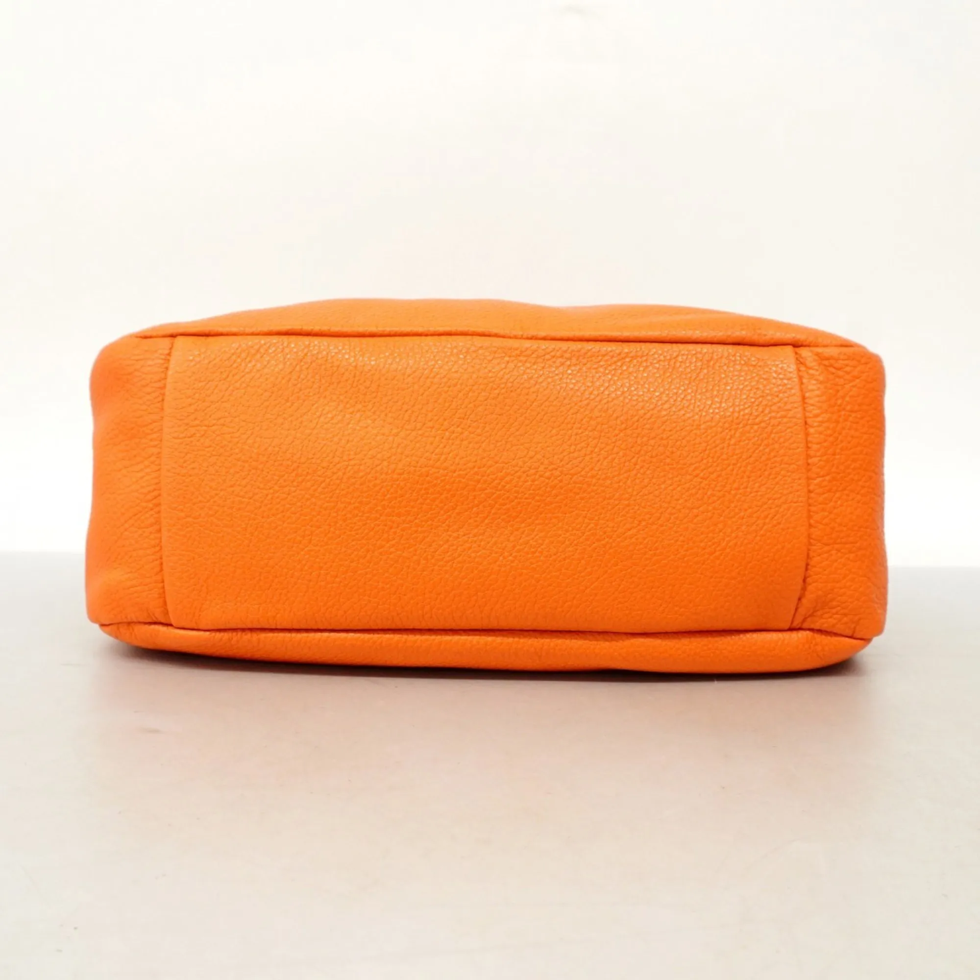PRADA Orange Leather Shoulder Bag