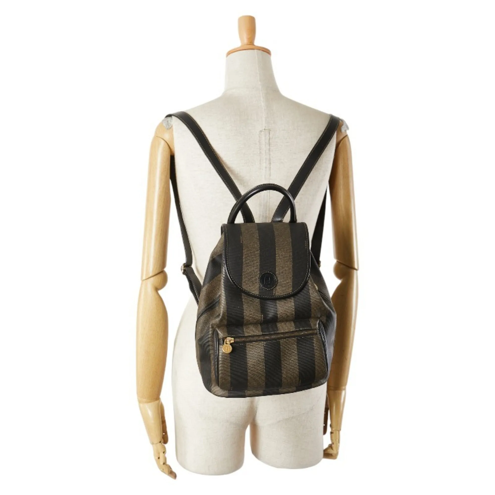 FENDI Black Leather Backpack