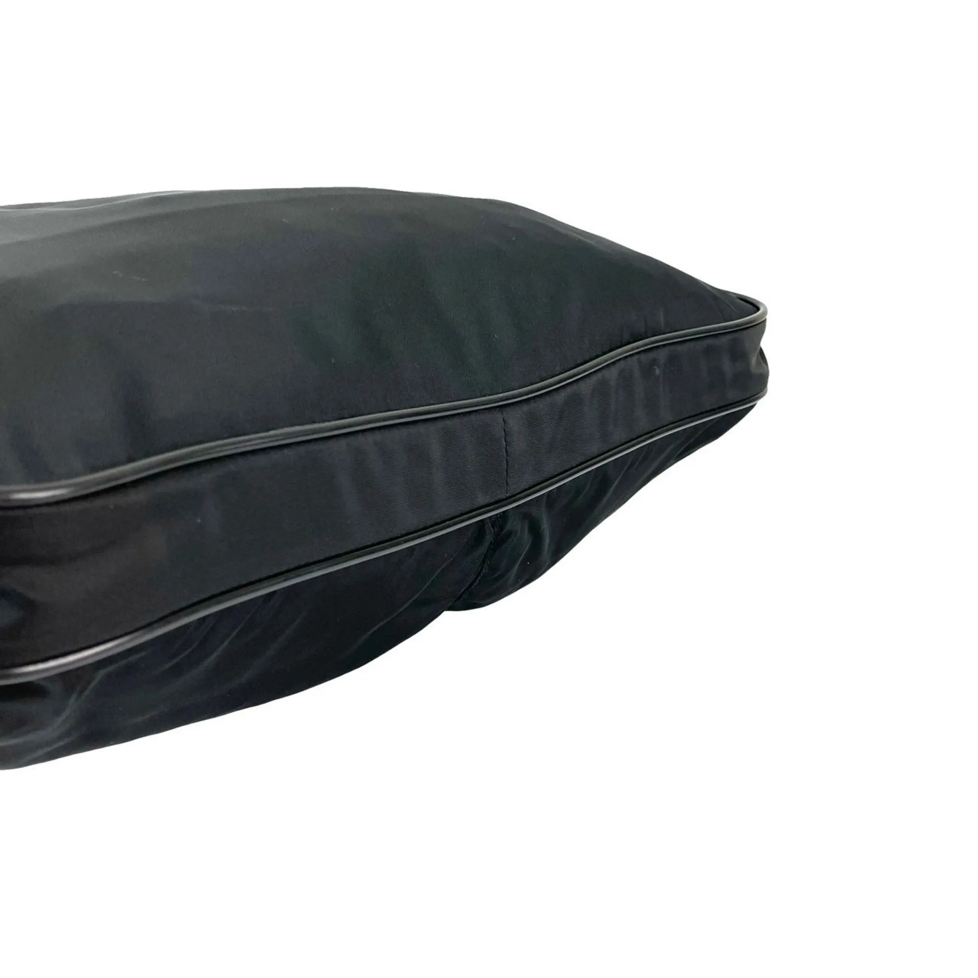 PRADA Black Leather Saffiano Shoulder Bag