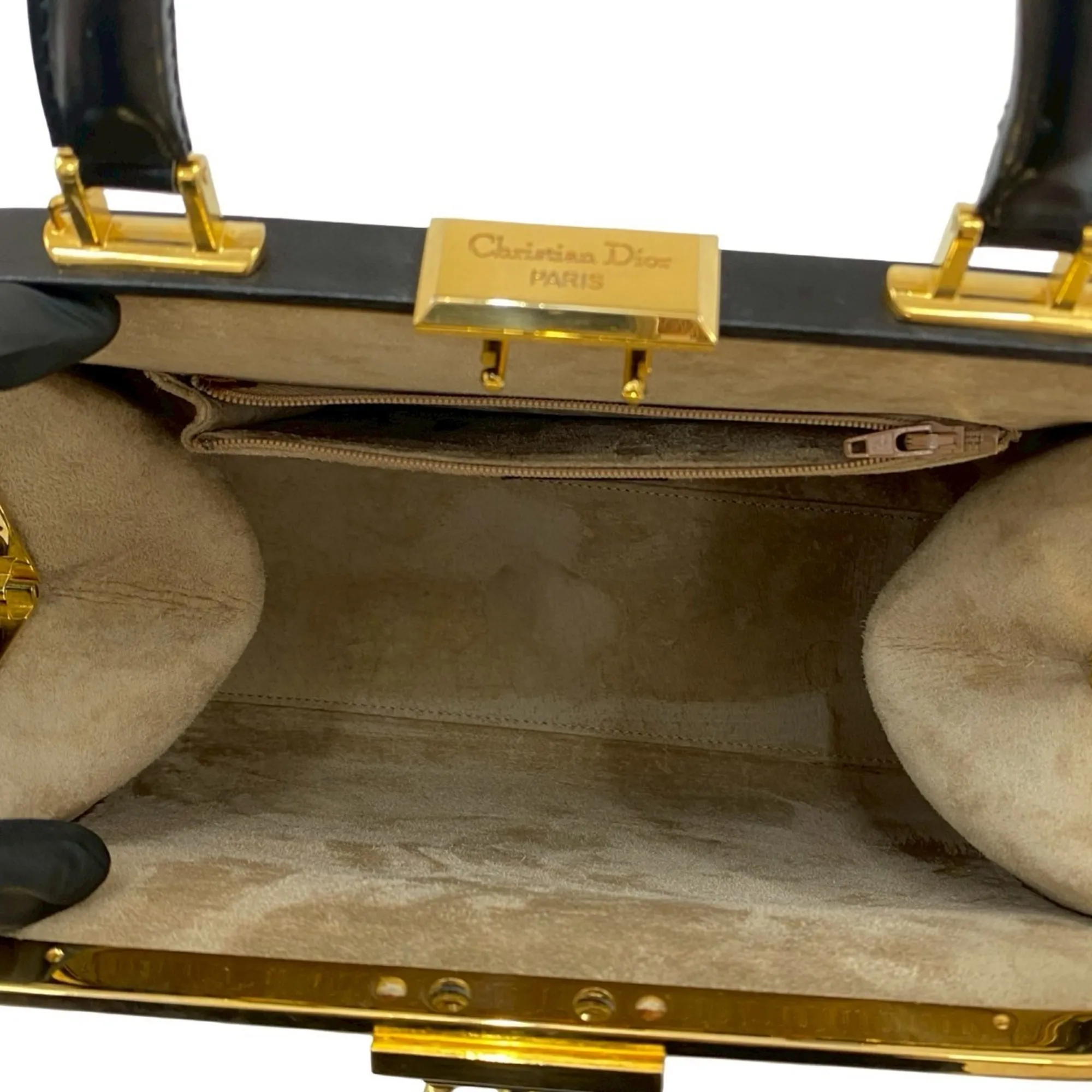 DIOR Black Leather Tote Bag