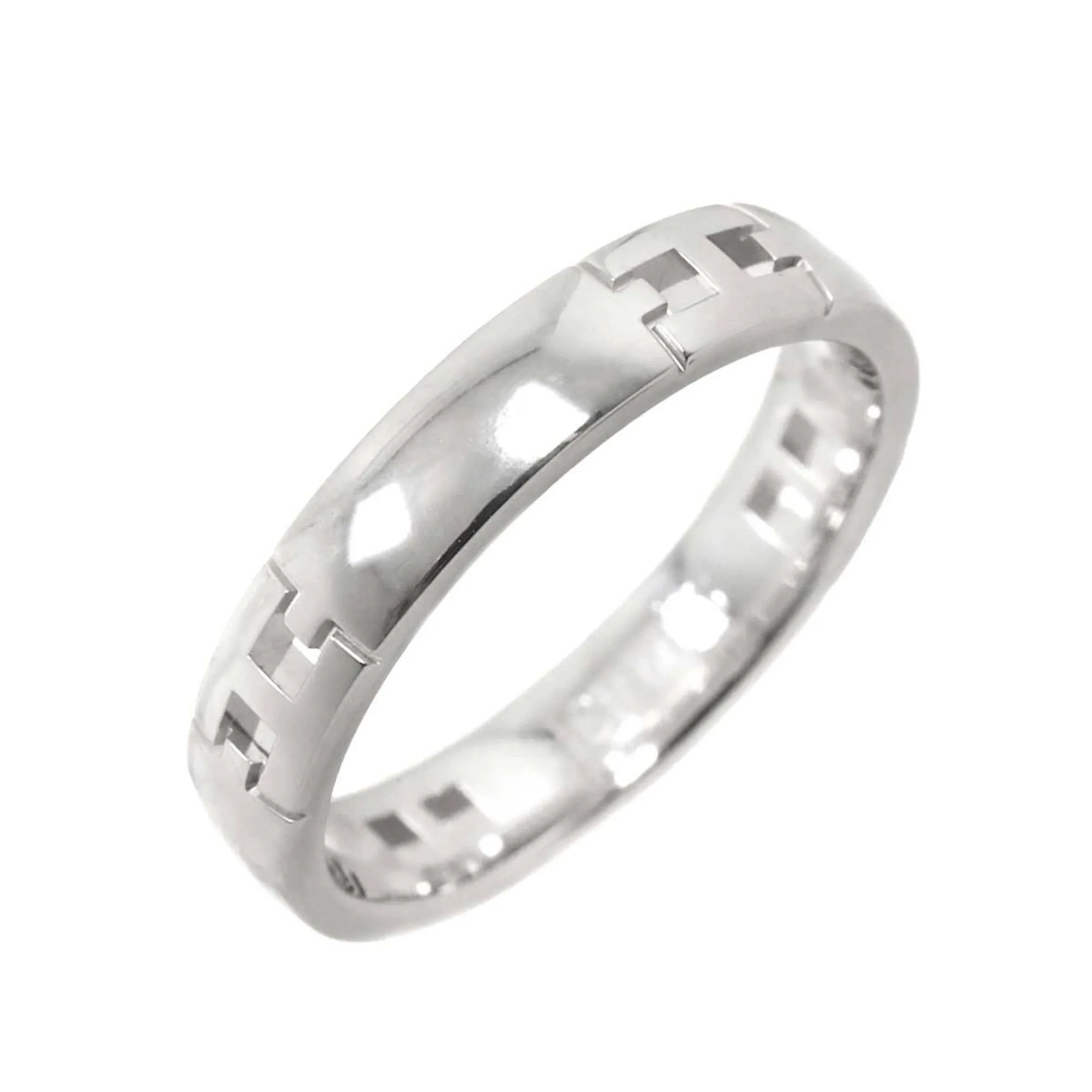 HERMES 18k Silver Ring #48