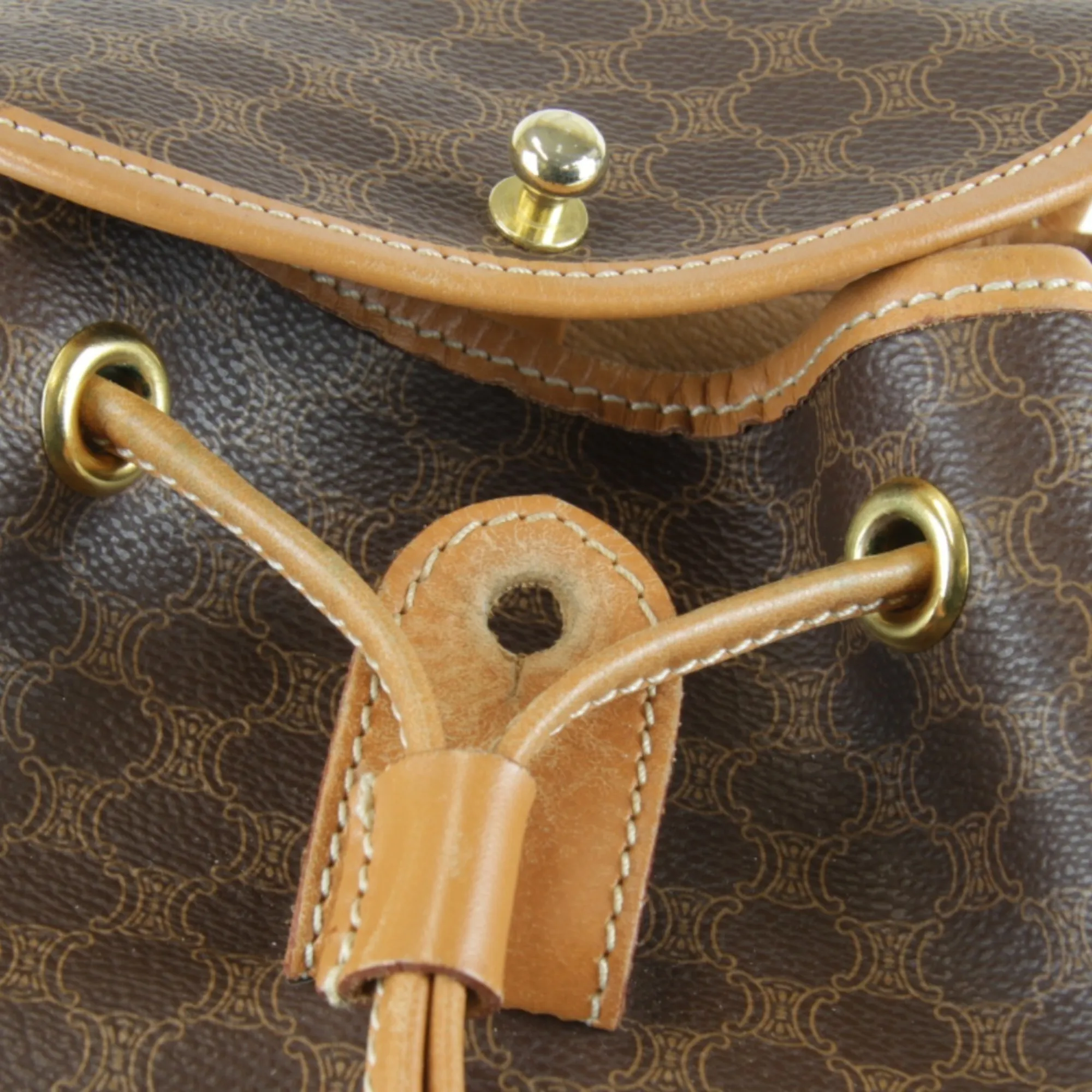 CELINE Brown Leather Backpack