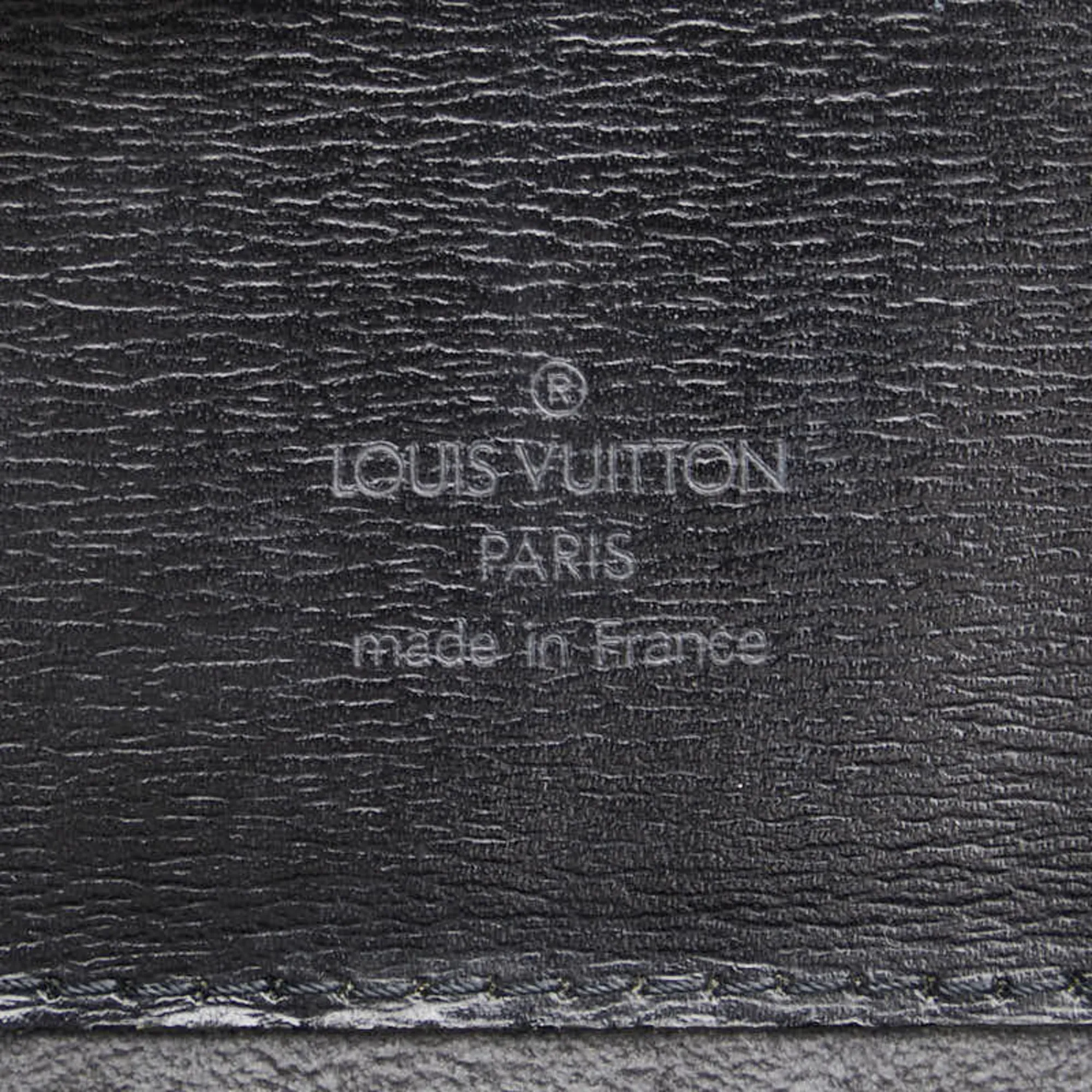 LOUIS VUITTON Black Leather Shoulder Bag