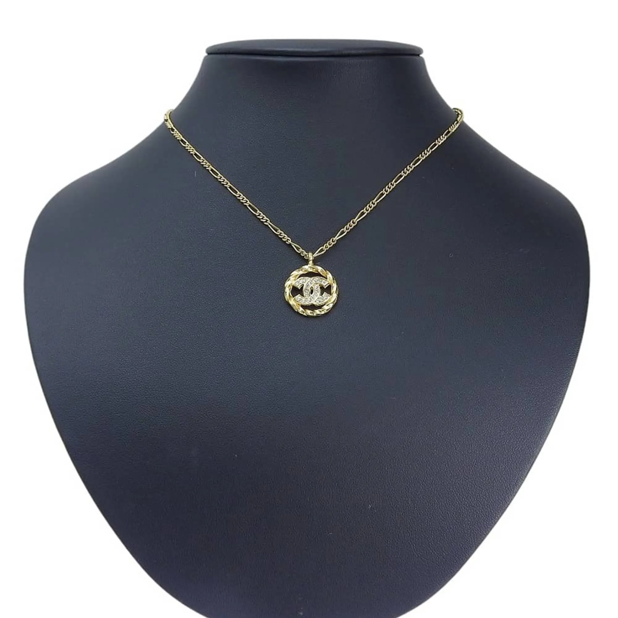 CHANEL Gold Logo Necklace