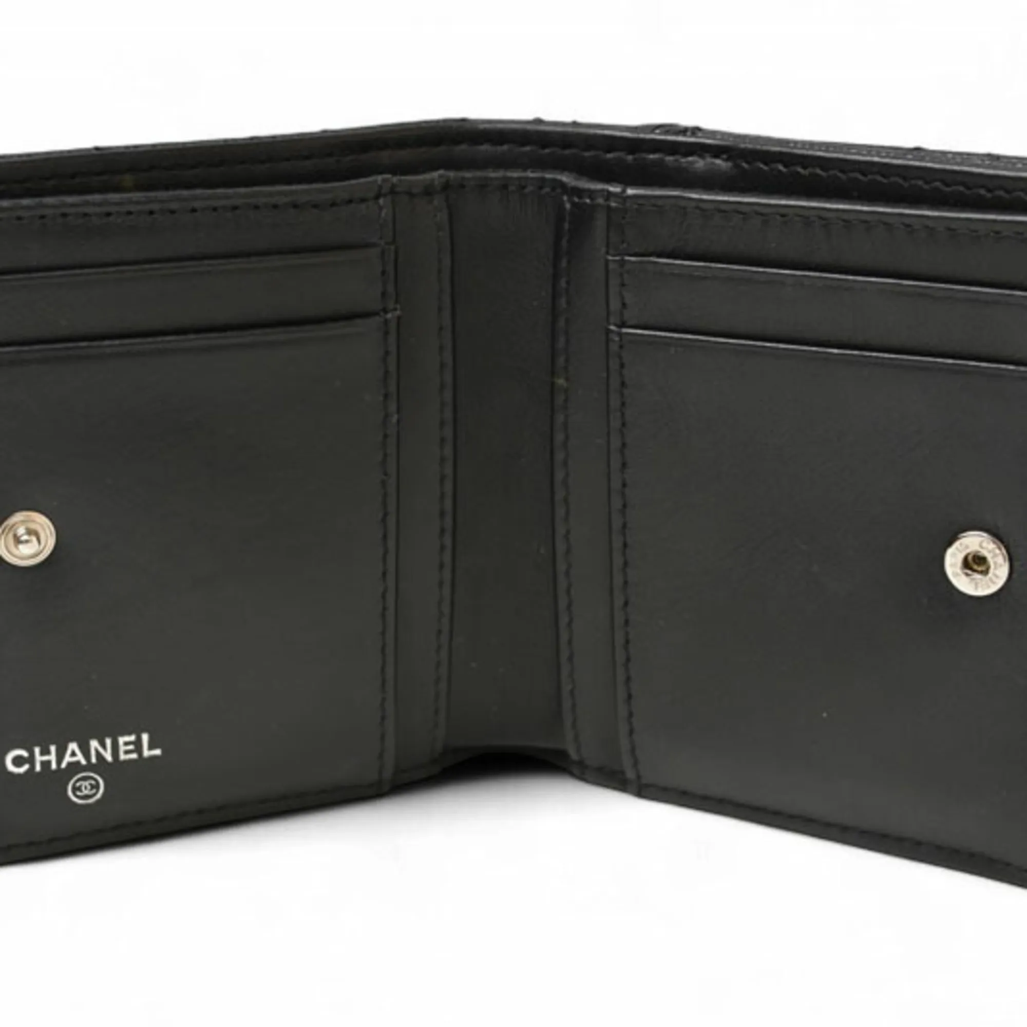 CHANEL Black Caviar Leather Wallet