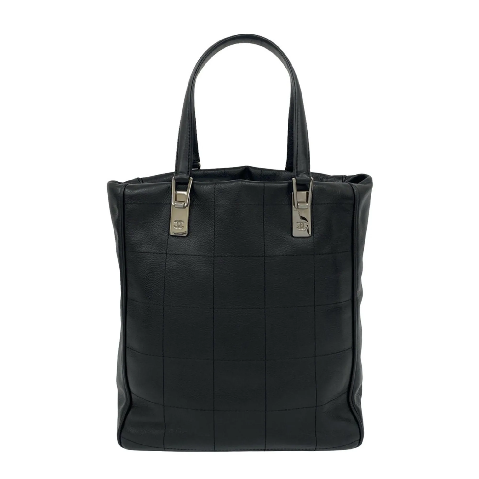 CHANEL Black Caviar Leather Tote Bag