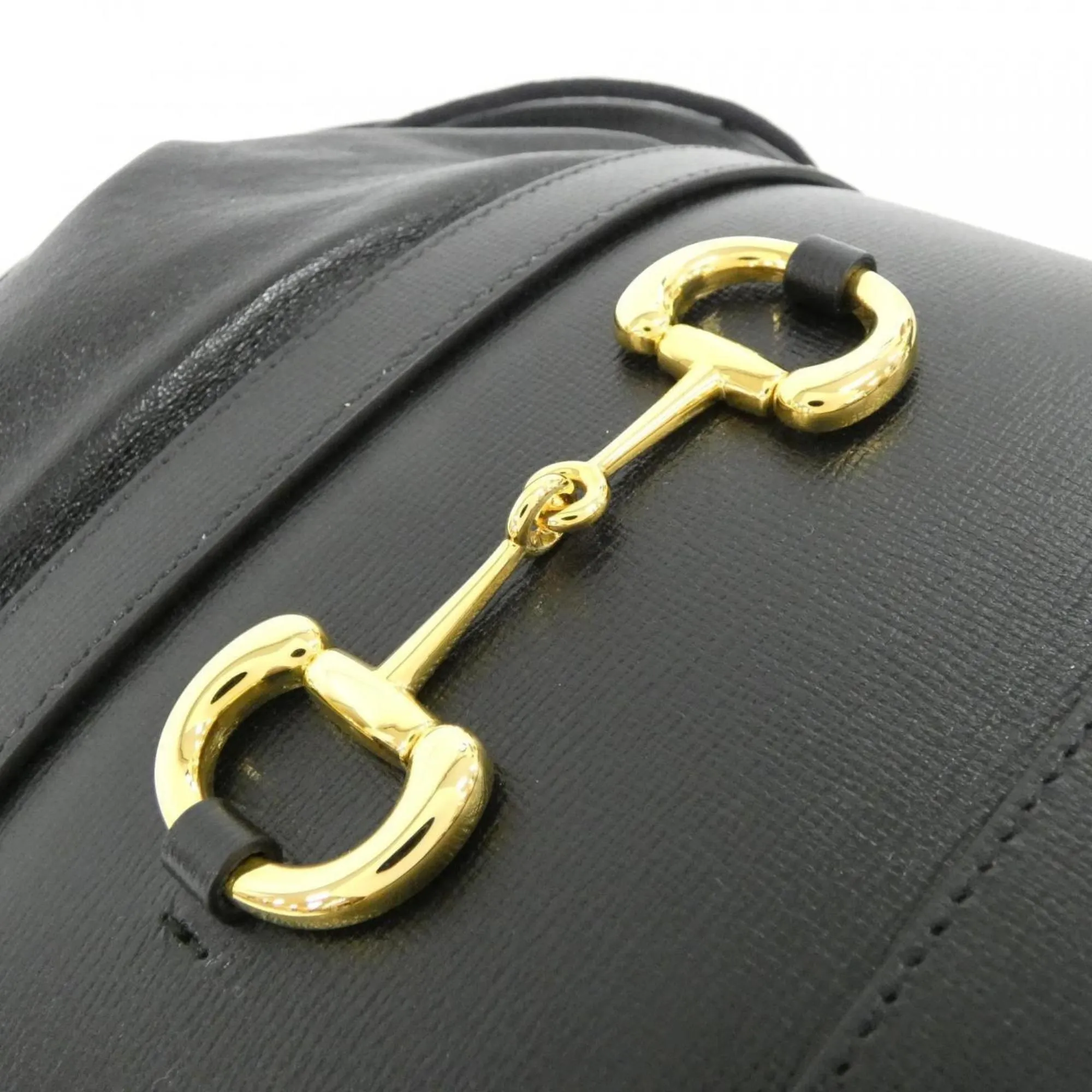 GUCCI Black Horsebit Shoulder Bag