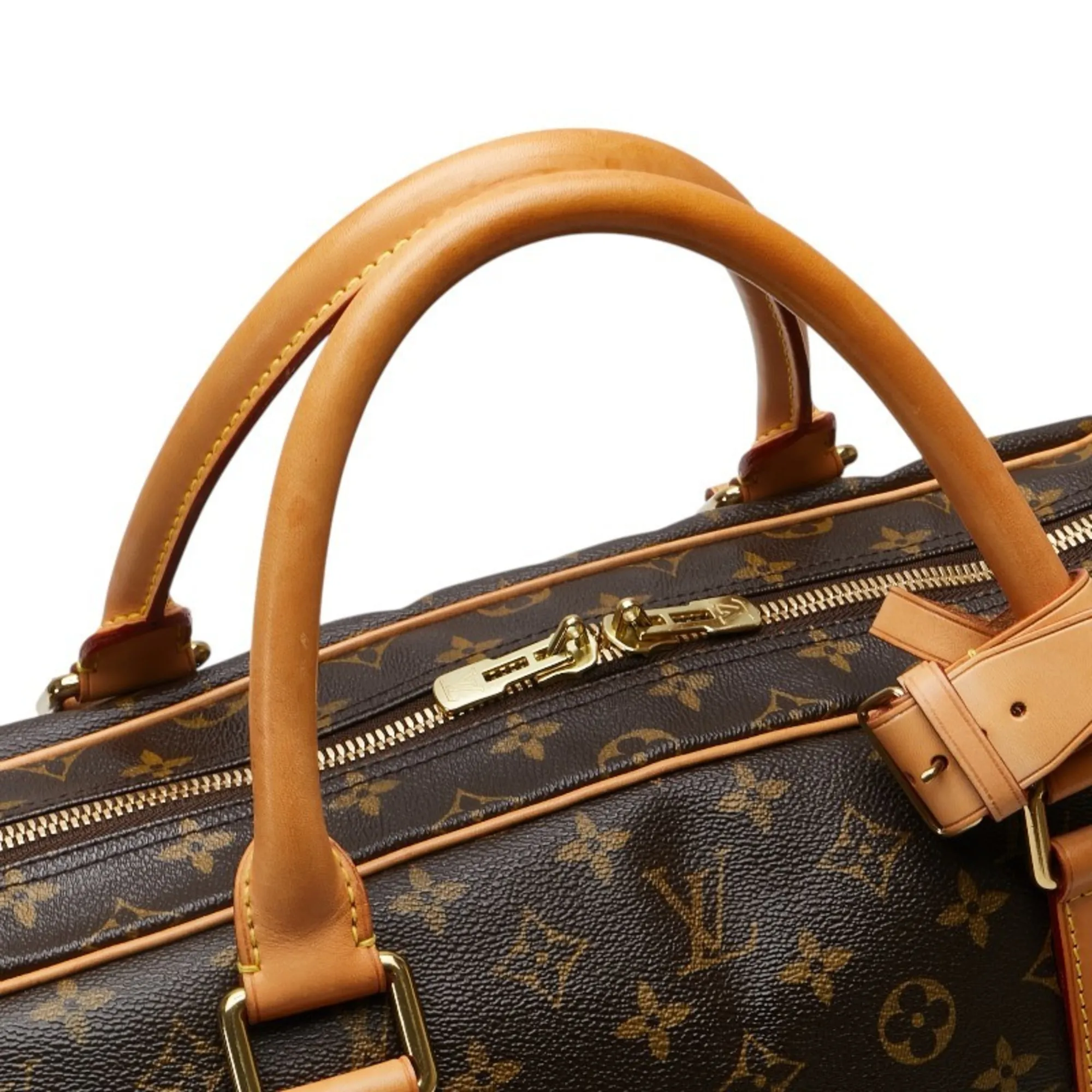 LOUIS VUITTON Brown Monogram Leather Boston Bag