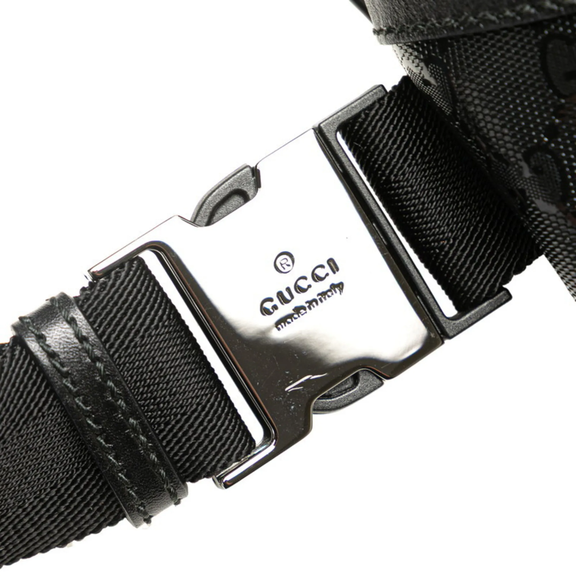 GUCCI Black Leather Fanny Pack