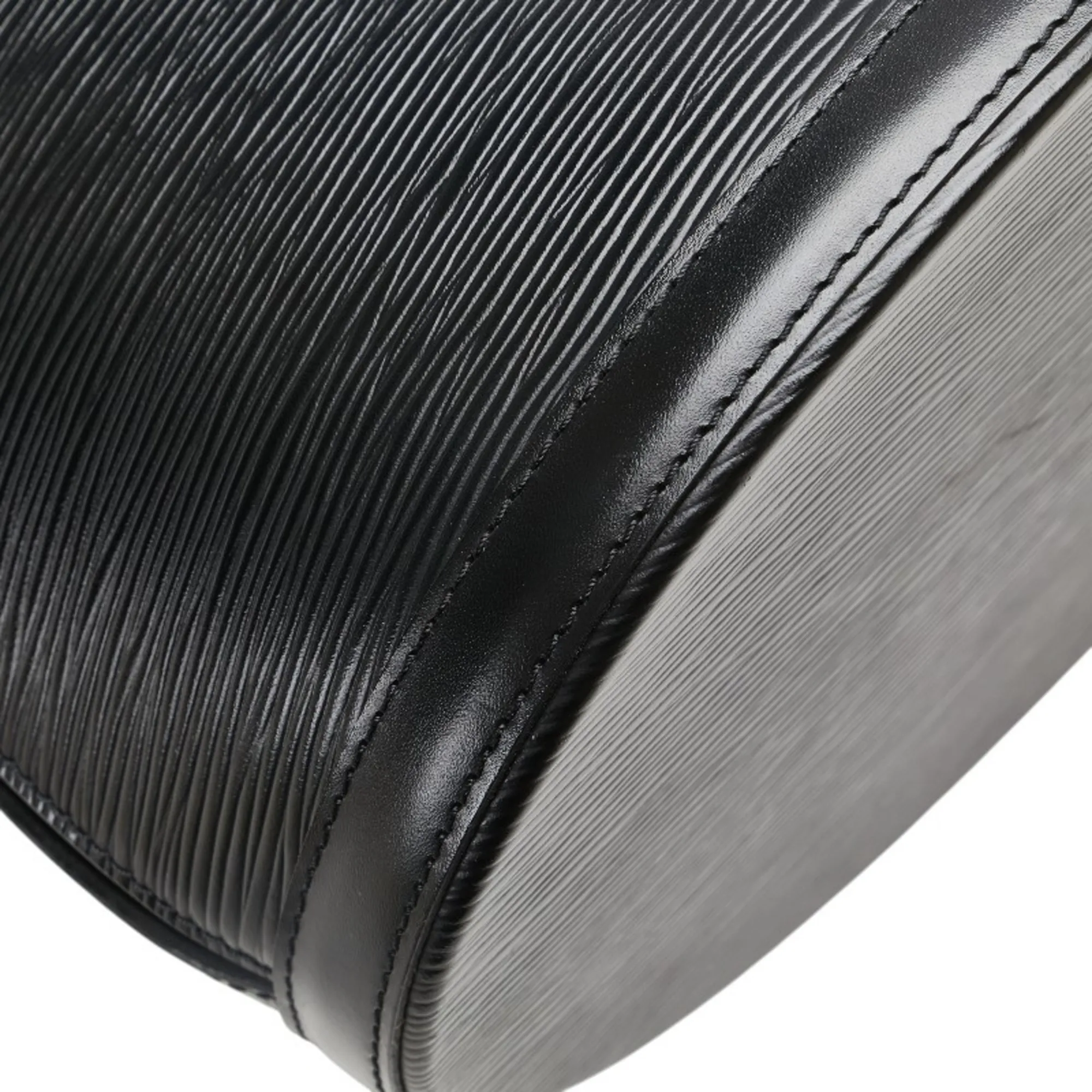 LOUIS VUITTON Black Leather Shoulder Bag