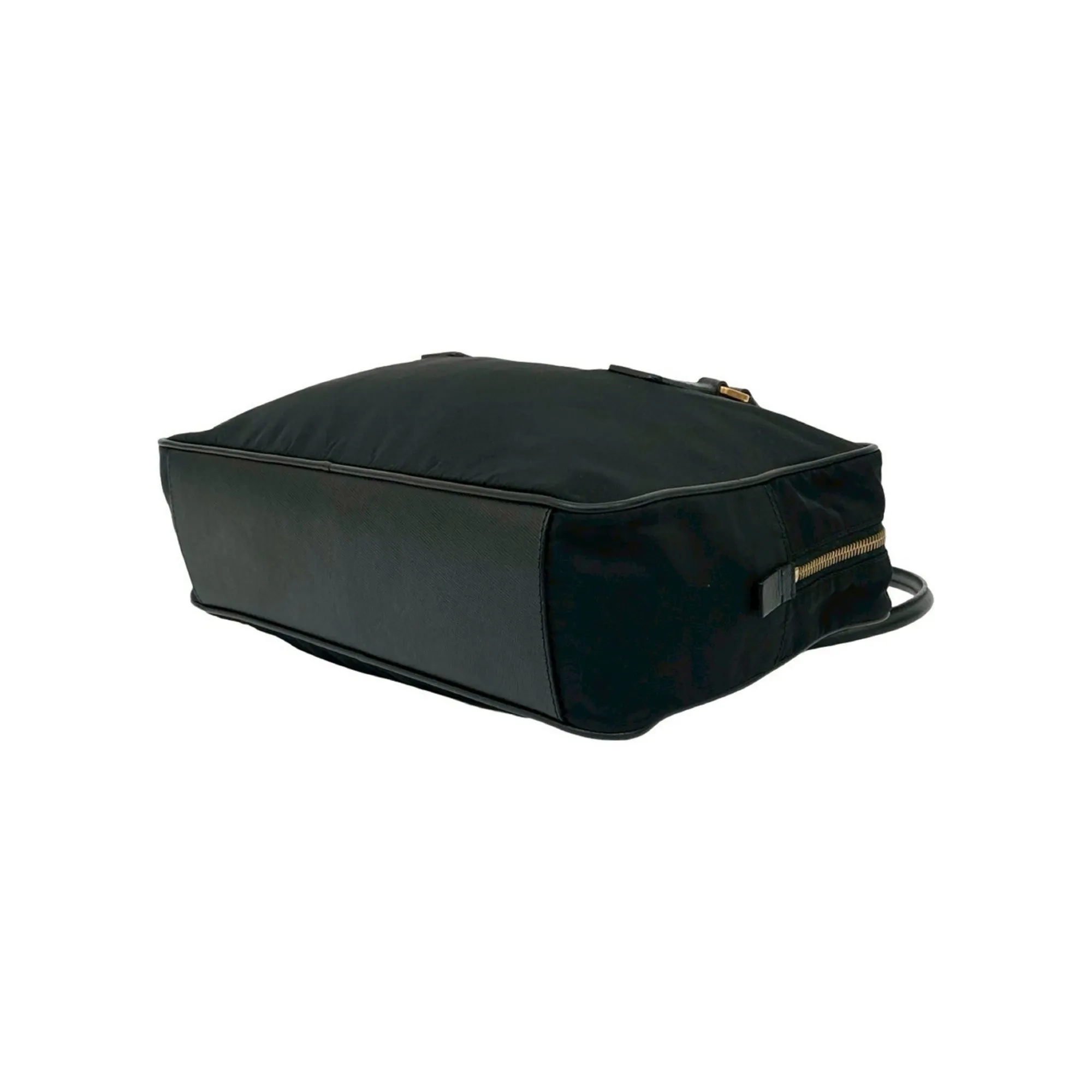 PRADA Black Leather Saffiano Tote Bag