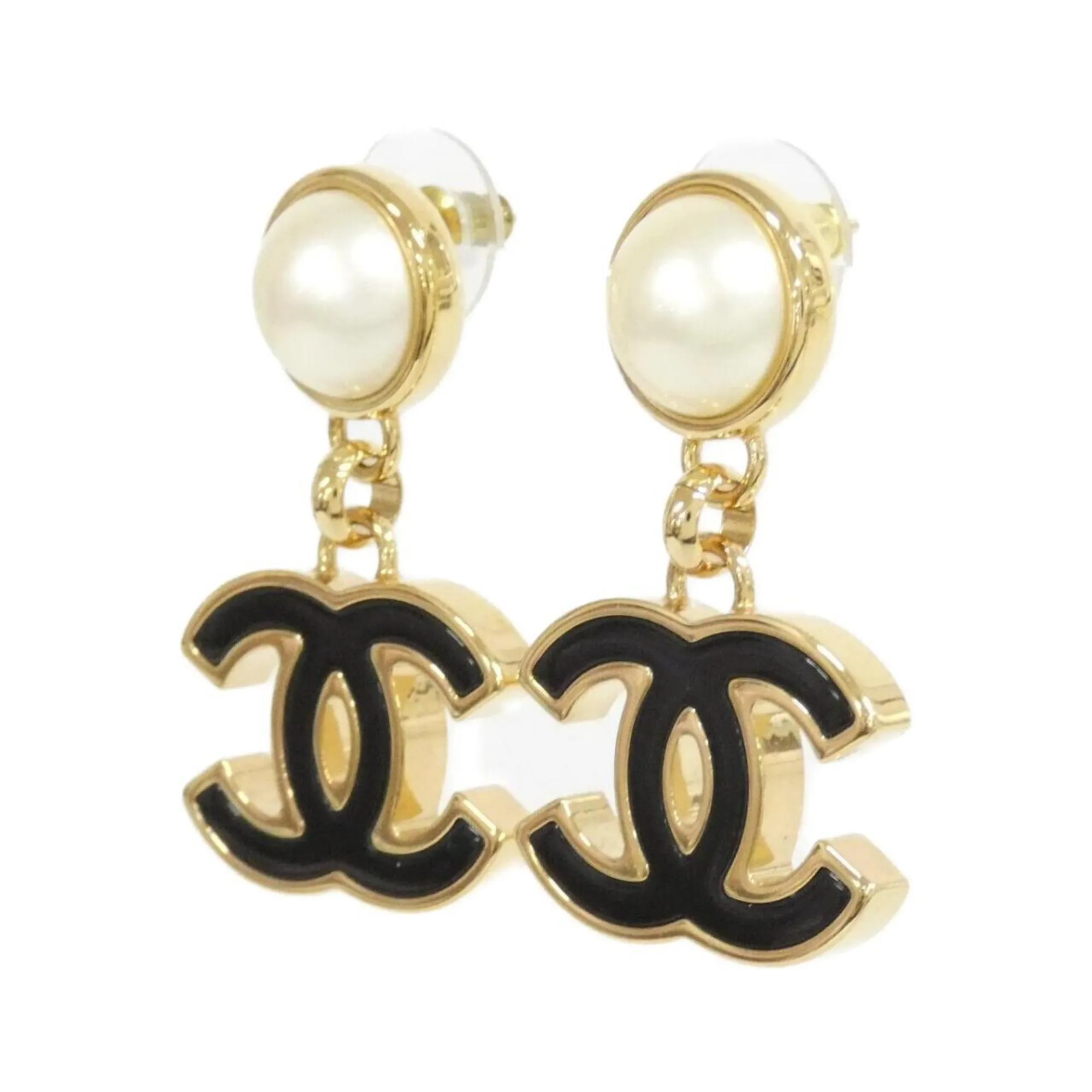 CHANEL Black Earrings