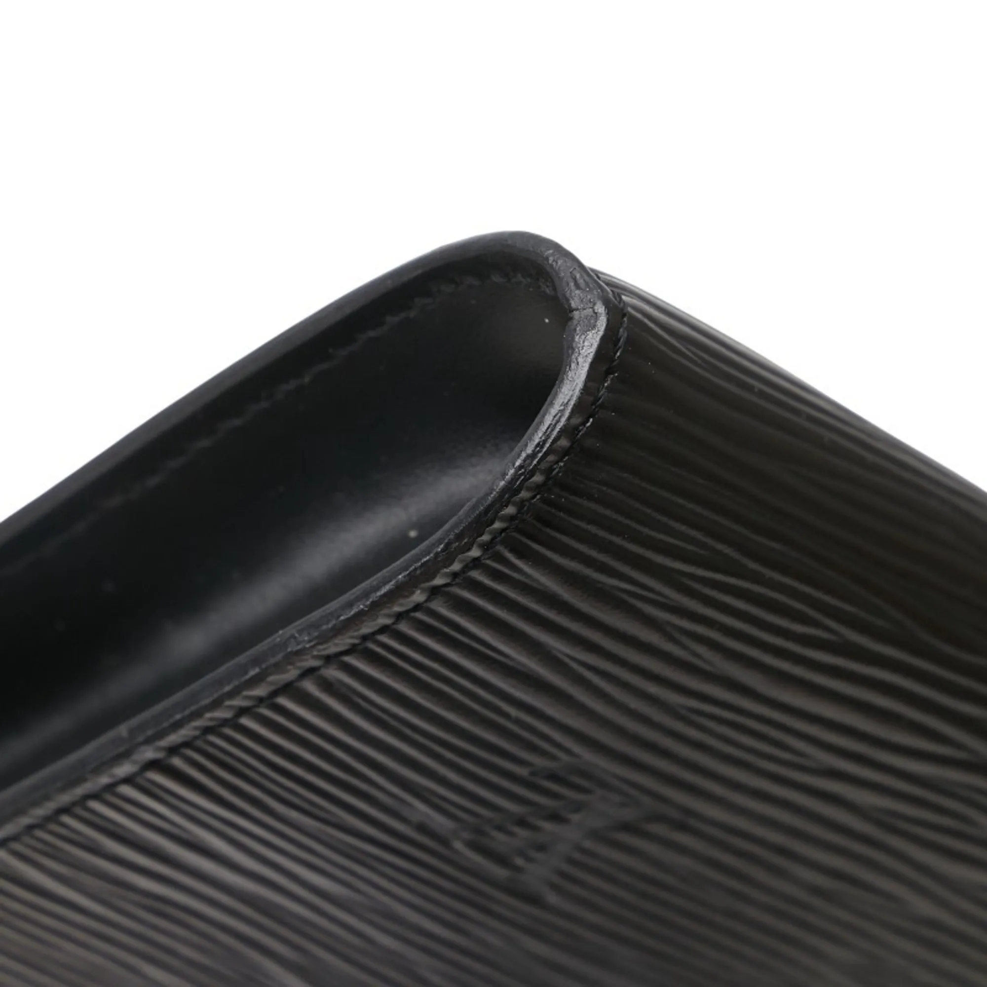 LOUIS VUITTON Black Leather Mini Bag