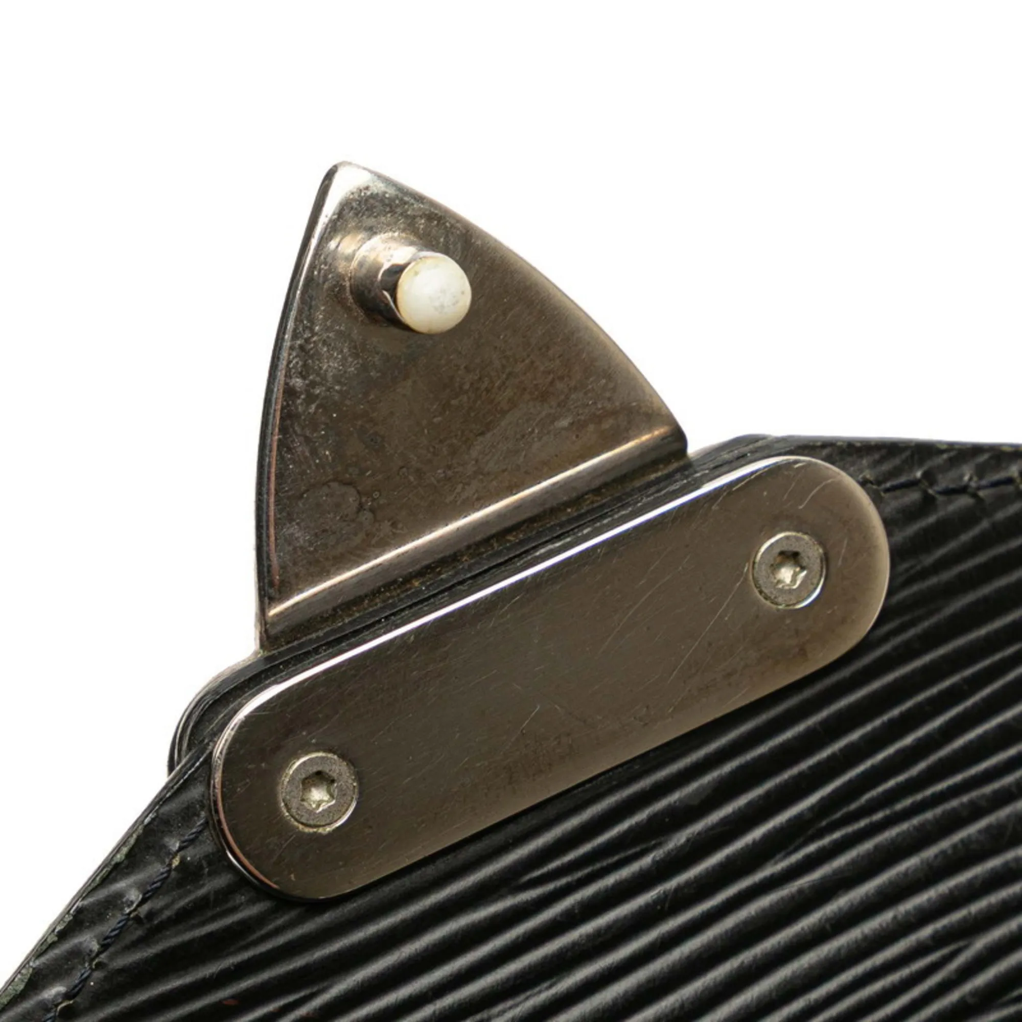 LOUIS VUITTON Black Leather Bag