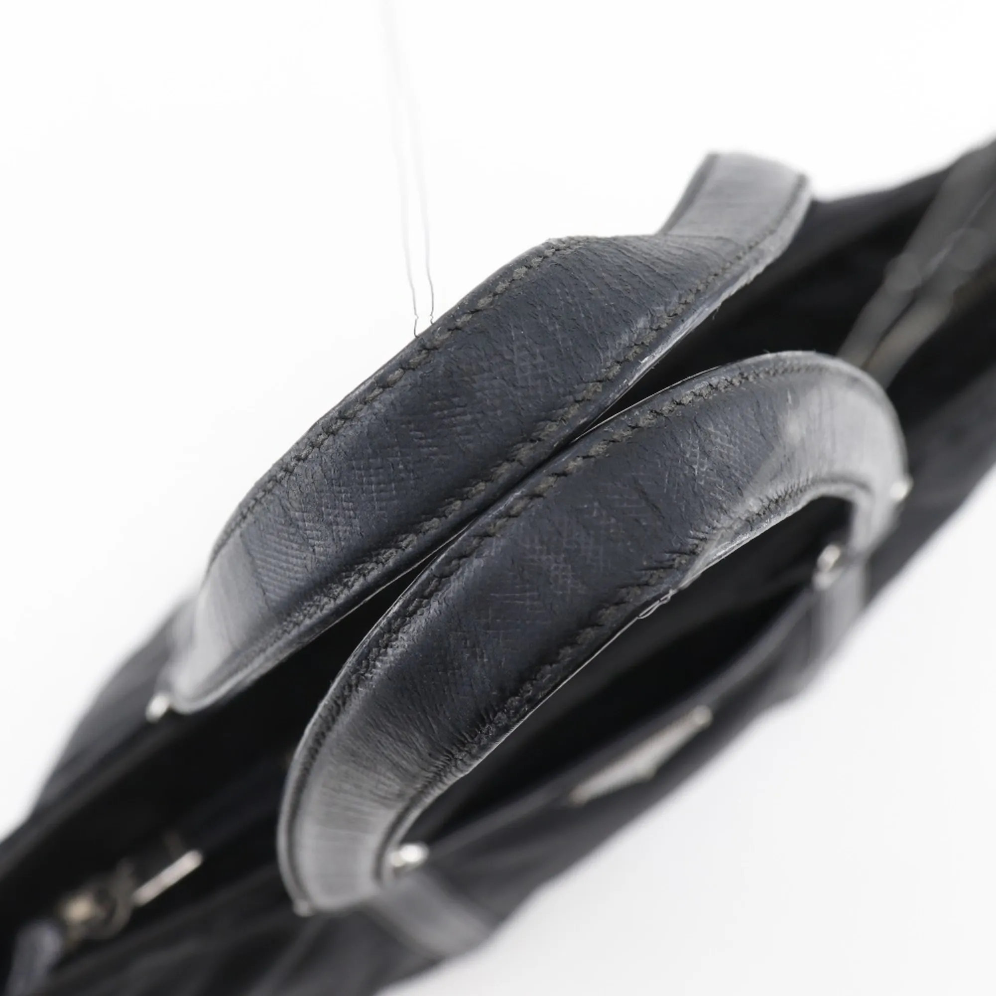 PRADA Black Leather Tote Bag