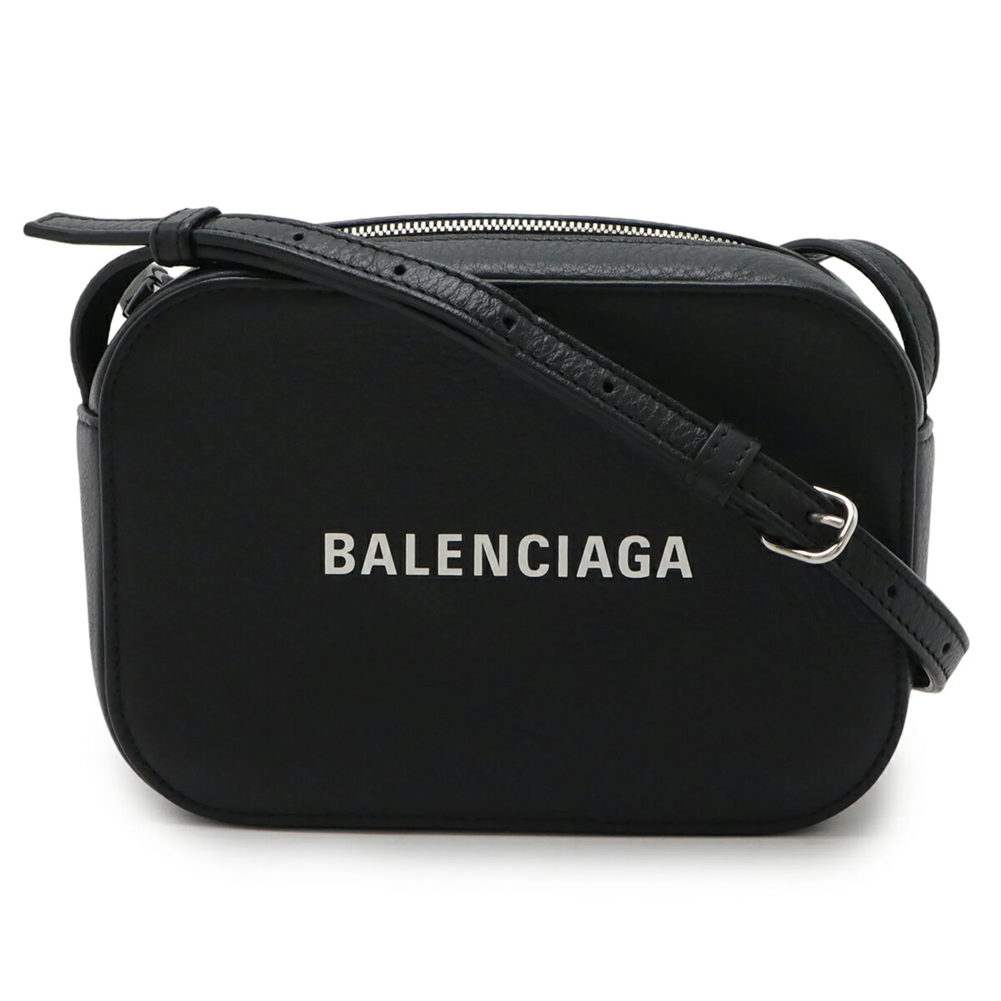 BALENCIAGA Black Leather Shoulder Bag