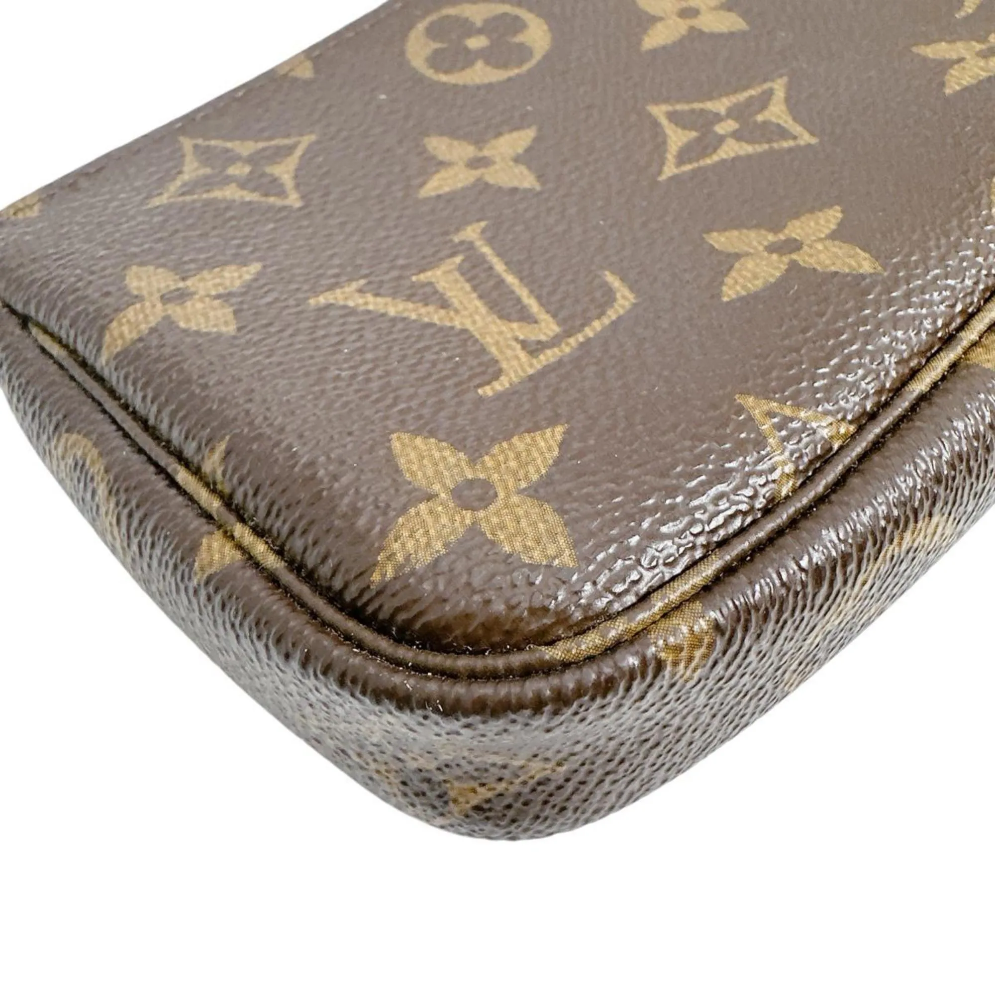 LOUIS VUITTON Brown Monogram Pouch
