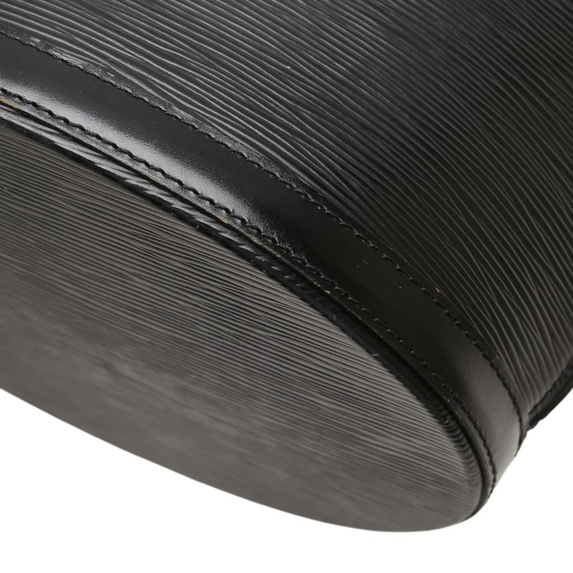 LOUIS VUITTON Black Leather Shoulder Bag