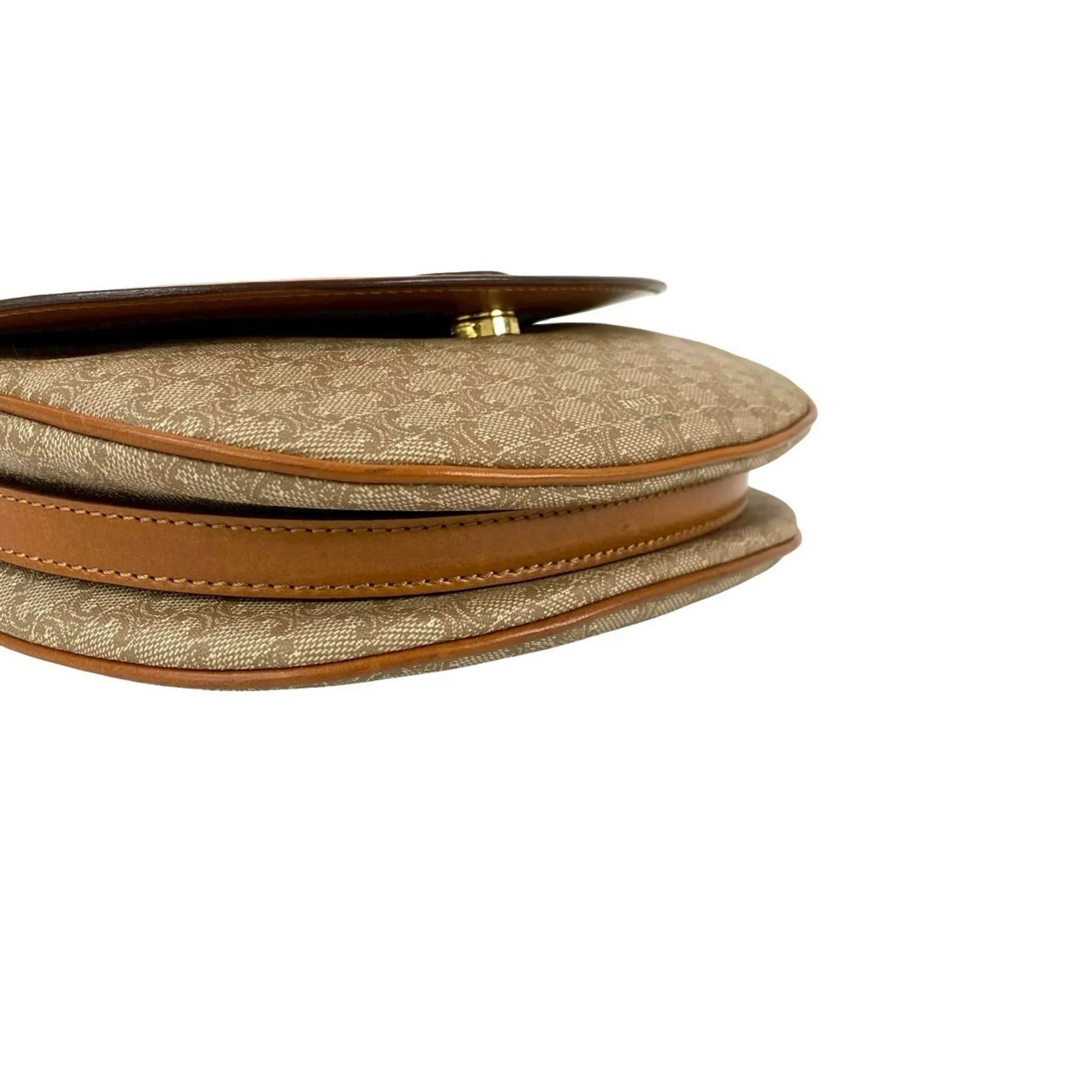 CELINE Brown Leather Shoulder Bag