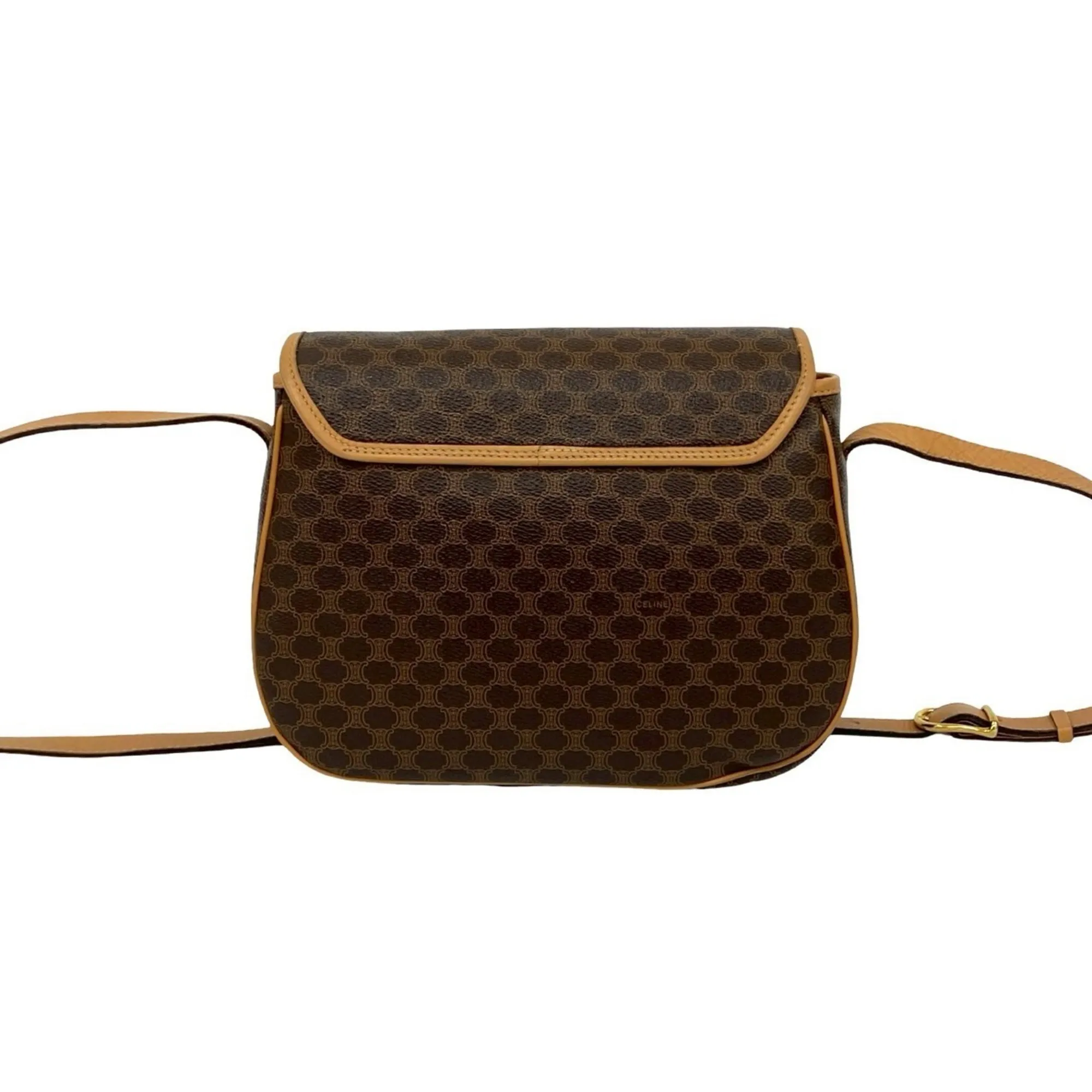 CELINE Brown Leather Shoulder Bag