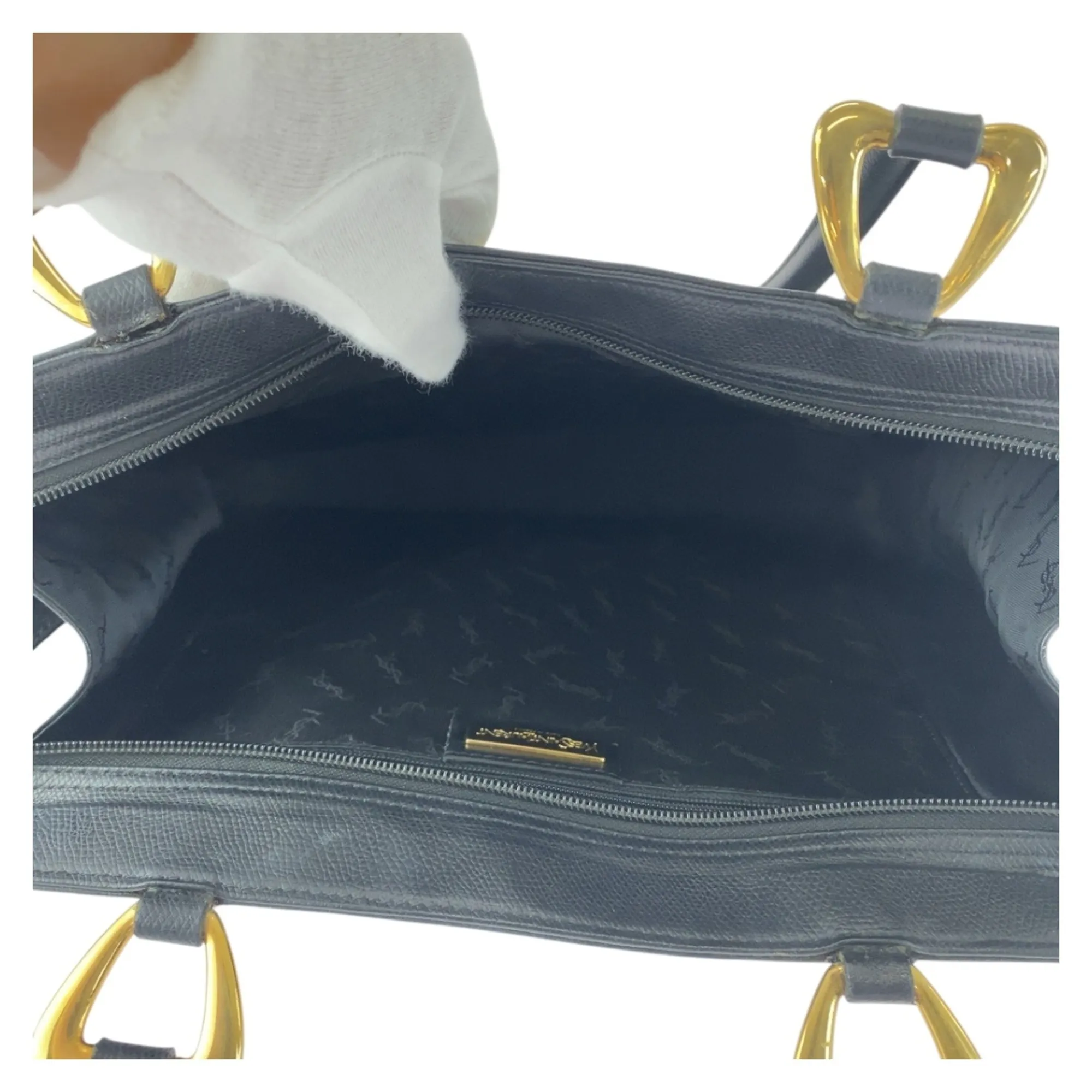 YVES SAINT LAURENT Black Leather Shoulder Bag