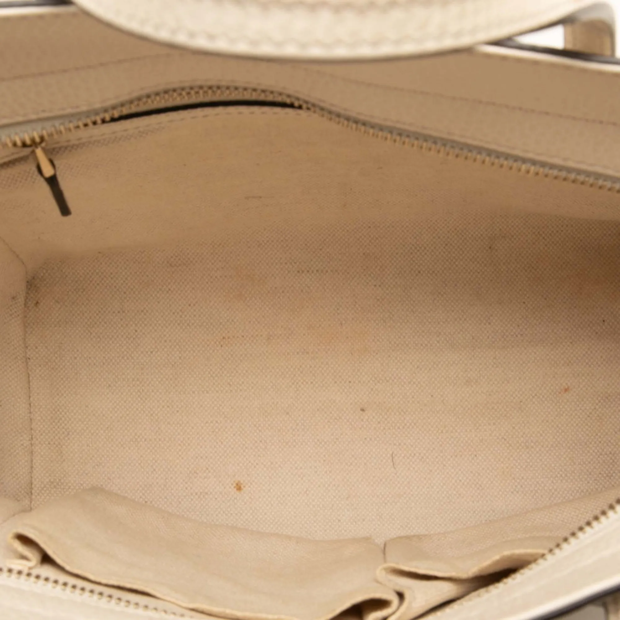 GUCCI White Leather Shoulder Bag