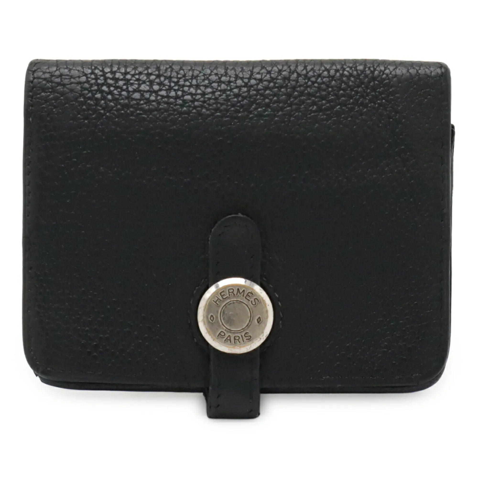 HERMES Black Leather Wallet