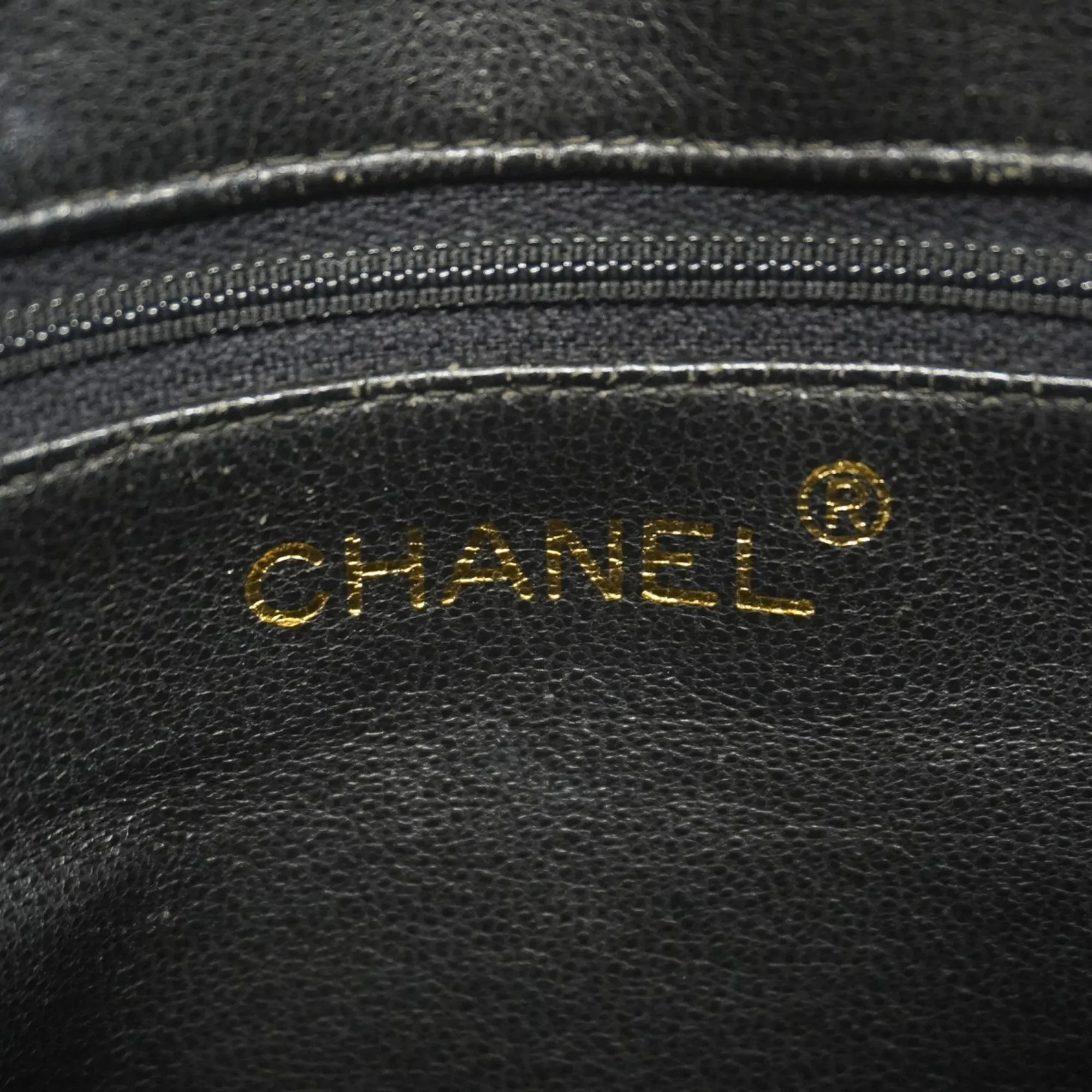 CHANEL Black Lambskin Leather Shoulder Bag