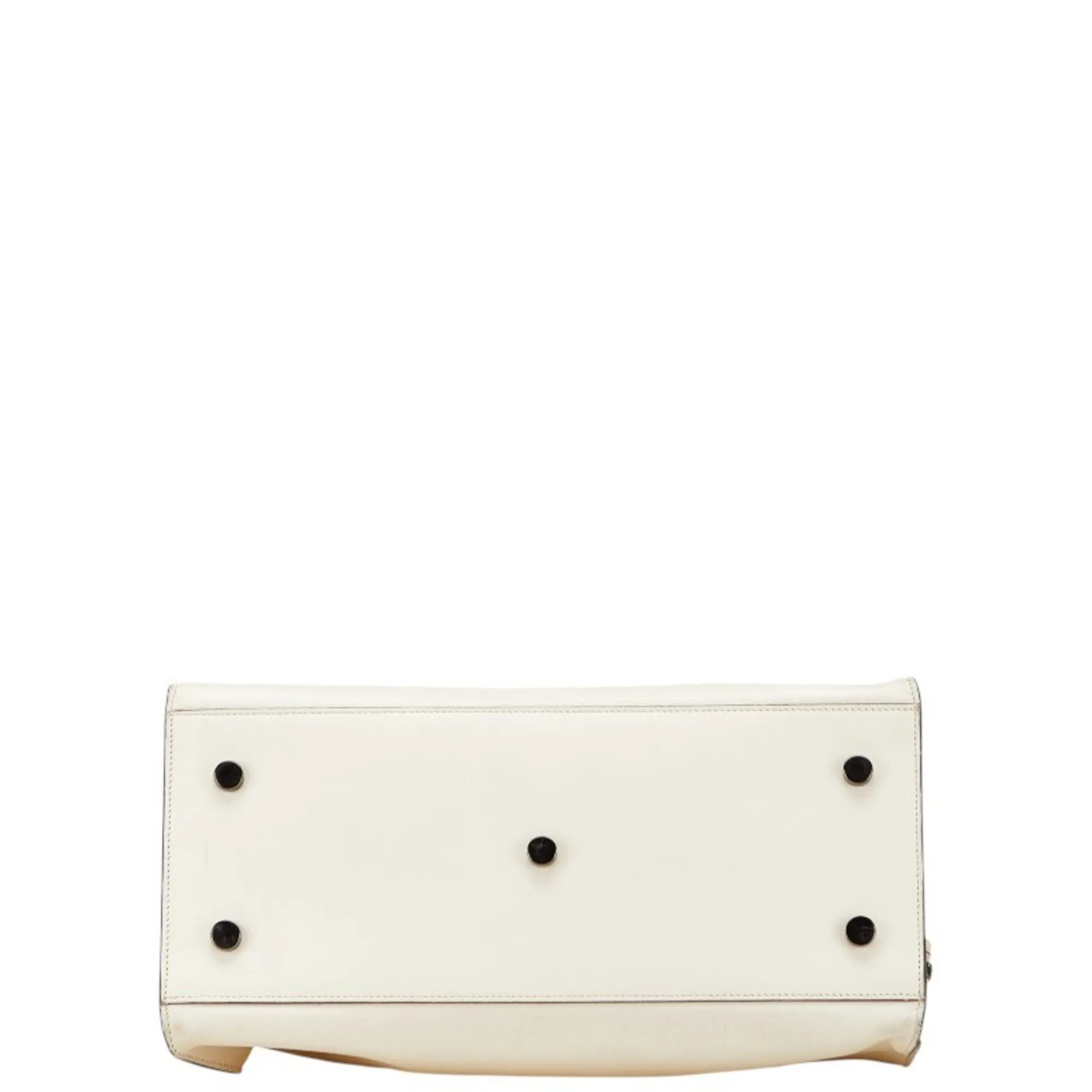 SAINT LAURENT White Leather Shoulder Bag