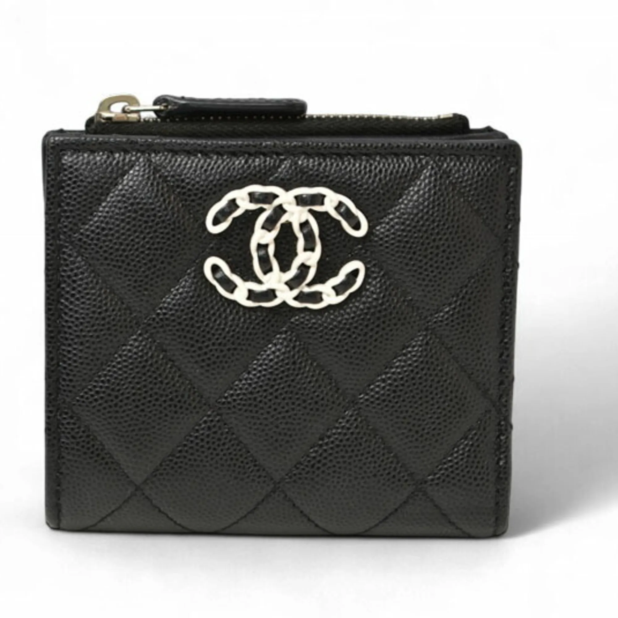 CHANEL Black Caviar Leather Wallet