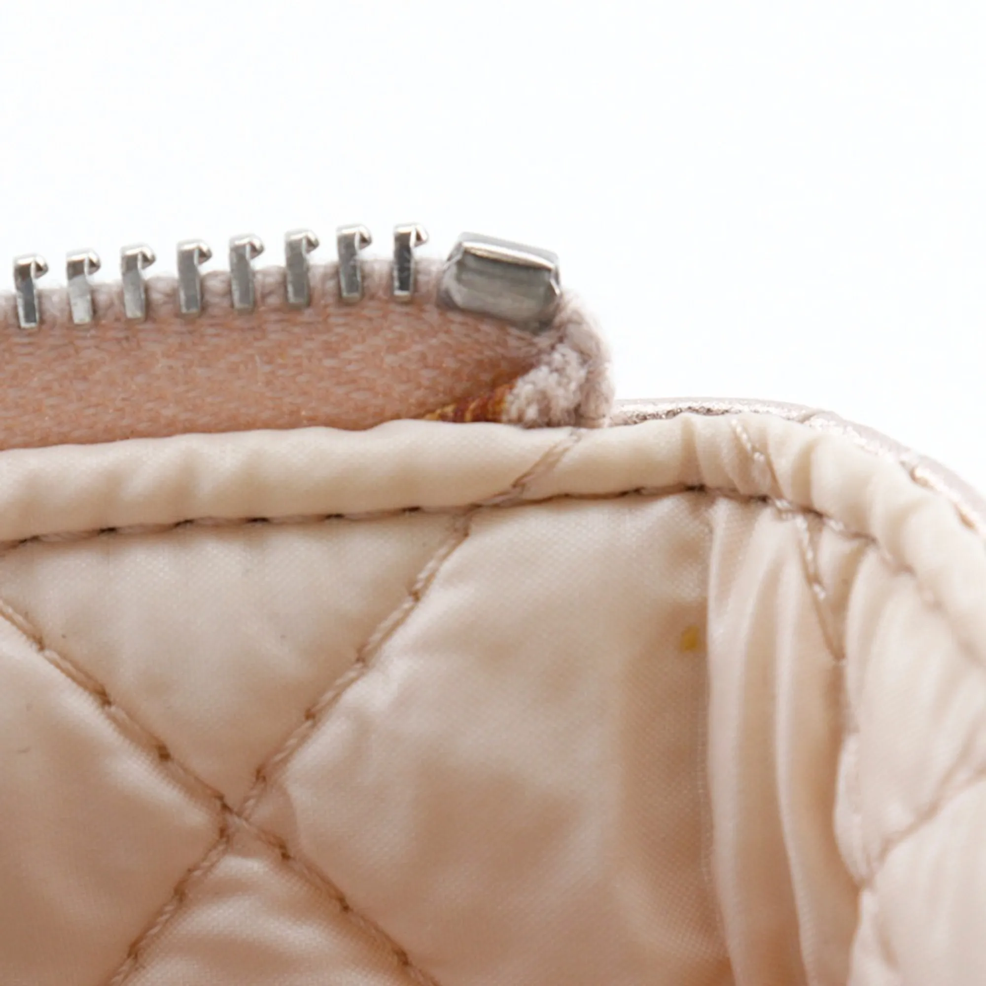 CHANEL Pink Lambskin Leather Pouch