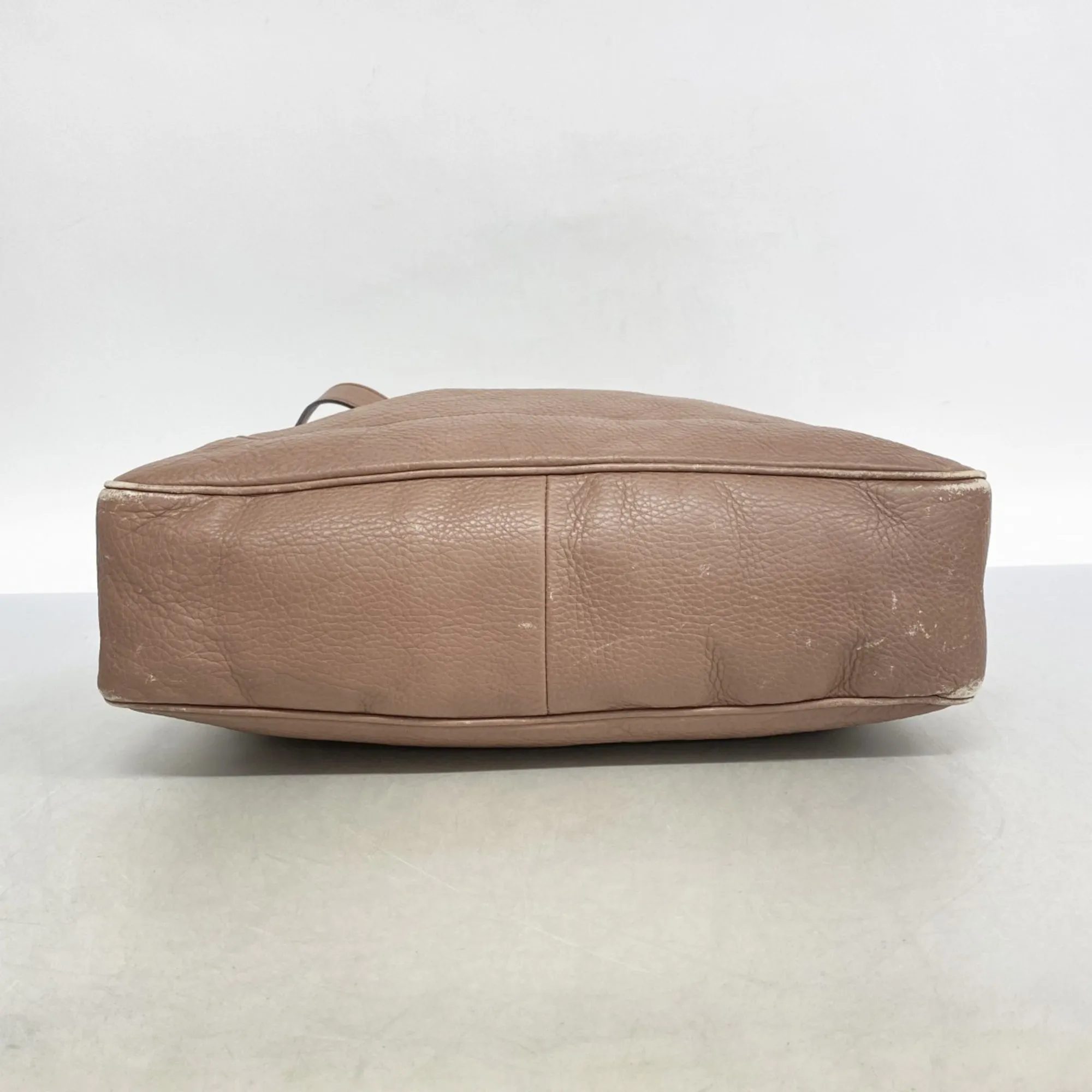 GUCCI Brown Leather Bamboo Bag