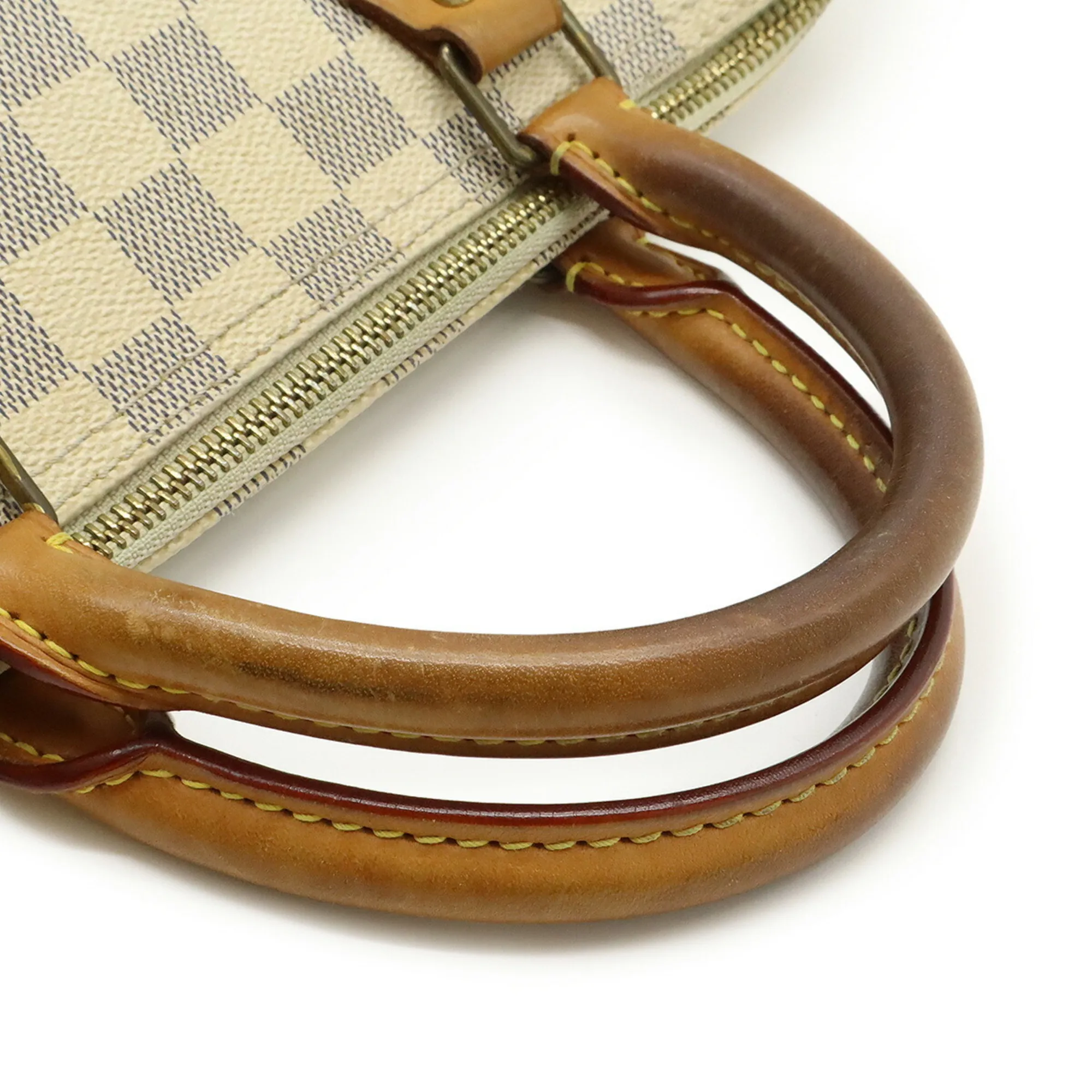 LOUIS VUITTON White Damier Speedy 30 Bag